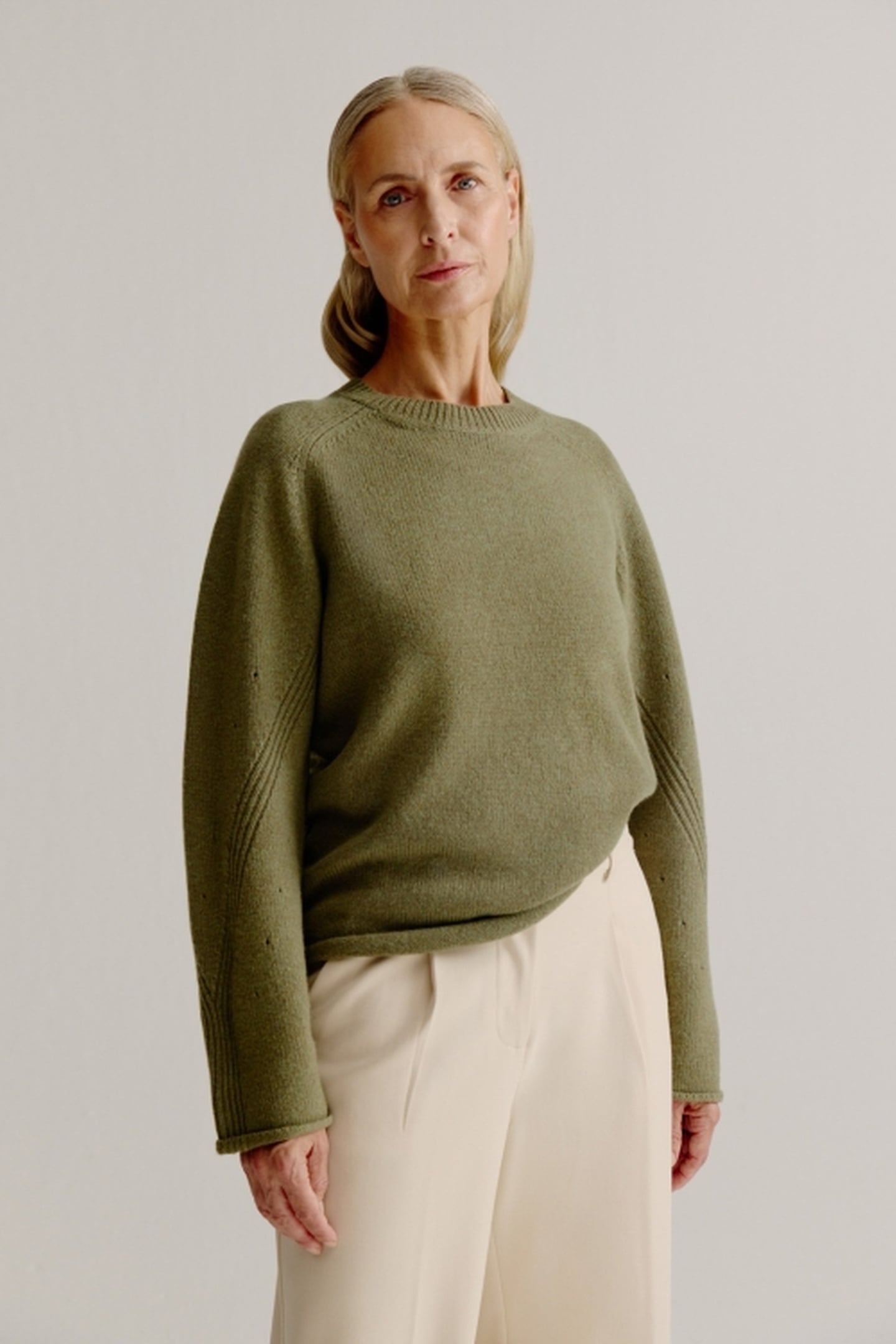 LILLIAN SWEATER MOSS GREEN 1