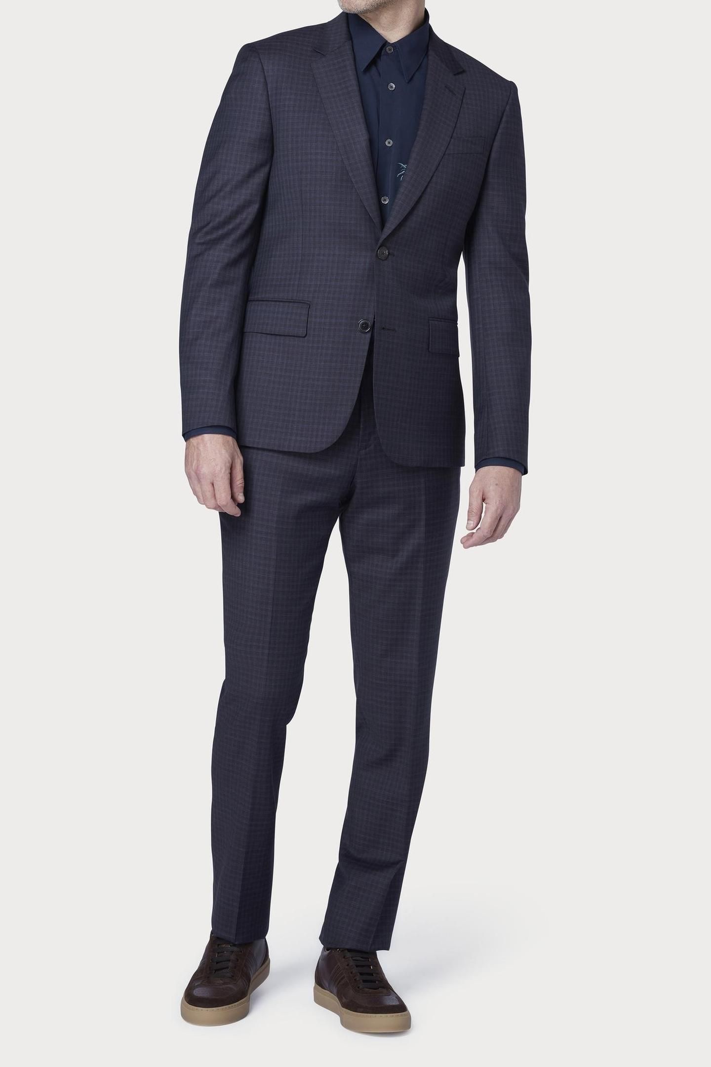 MENS TAILORED FIT 2BTN SUIT DARK VIOLET 4