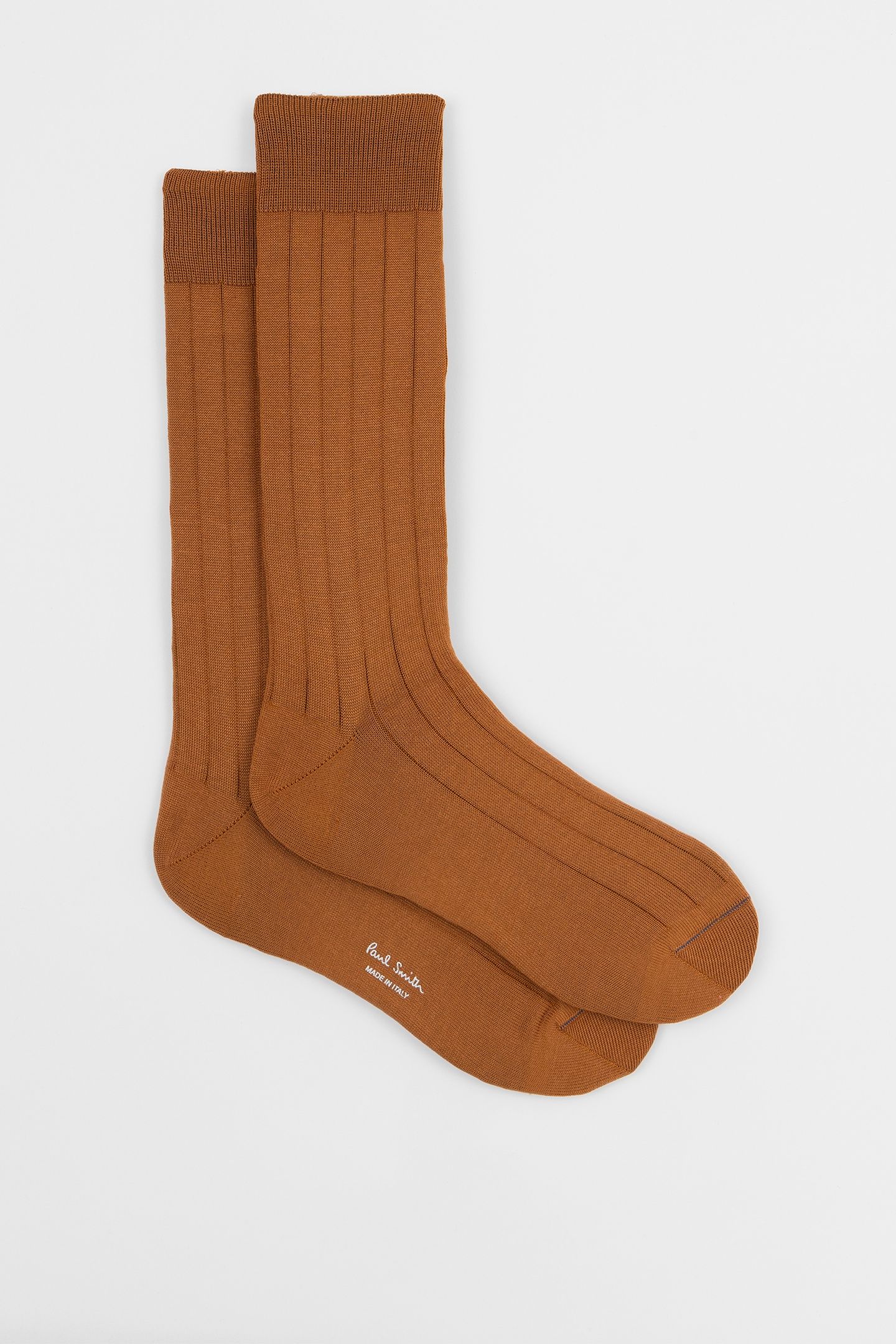 MEN SOCK PLAIN RIB TAN 3