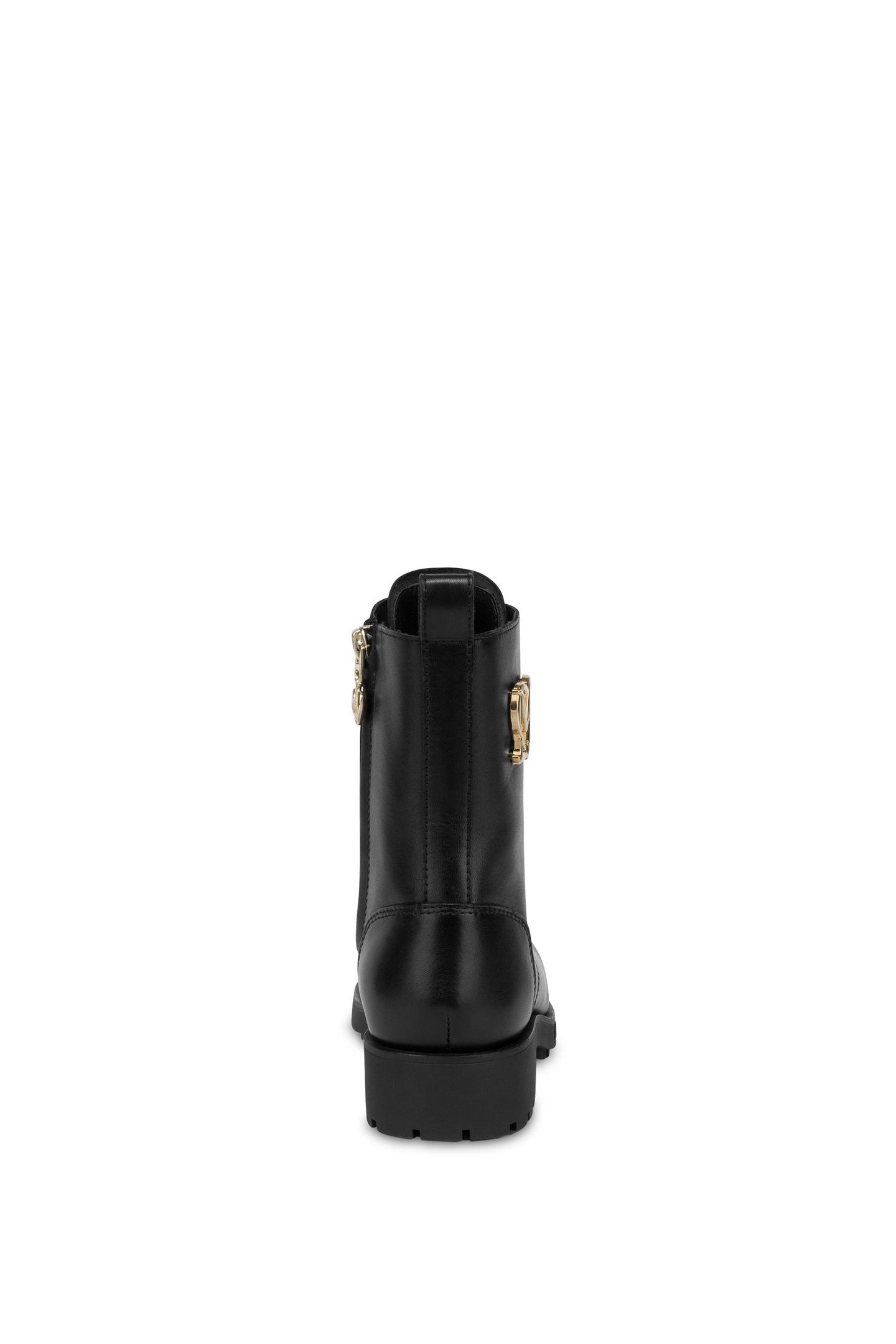 BLACK COMBAT BOOTS WITH GOLDEN LOGO BLACK 3
