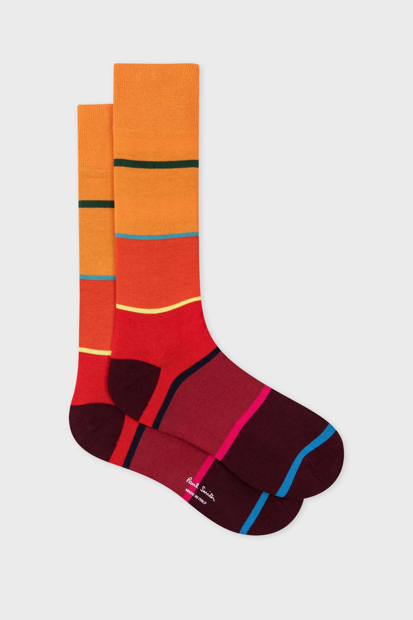 MEN SOCK HAYDEN STRPE ORANGE 2