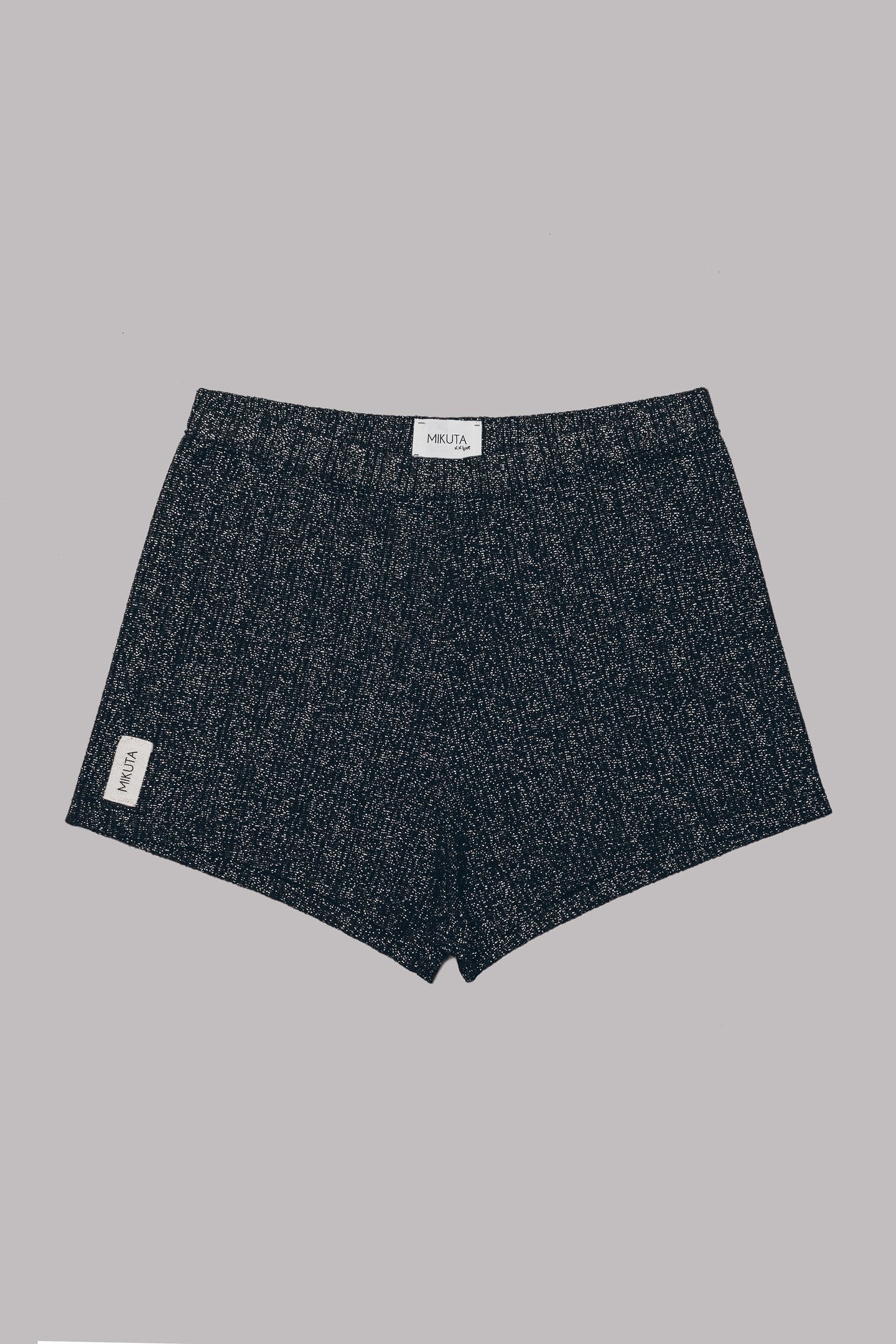 THE SPARKLY RIBBED SHORTS BLACK 3