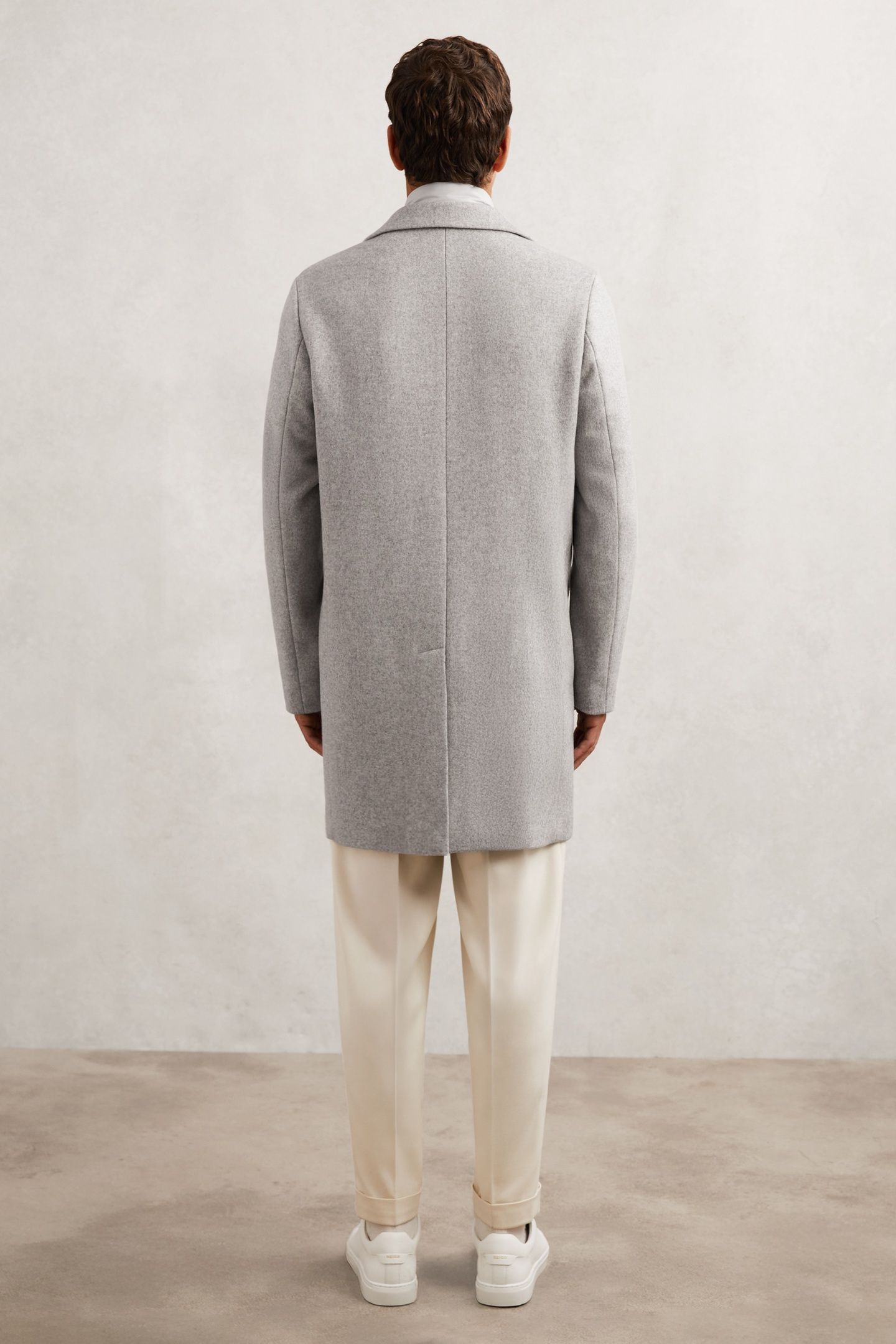 LS SB WOOL INTERNAL GILET OVERCOAT SOFT GREY 2