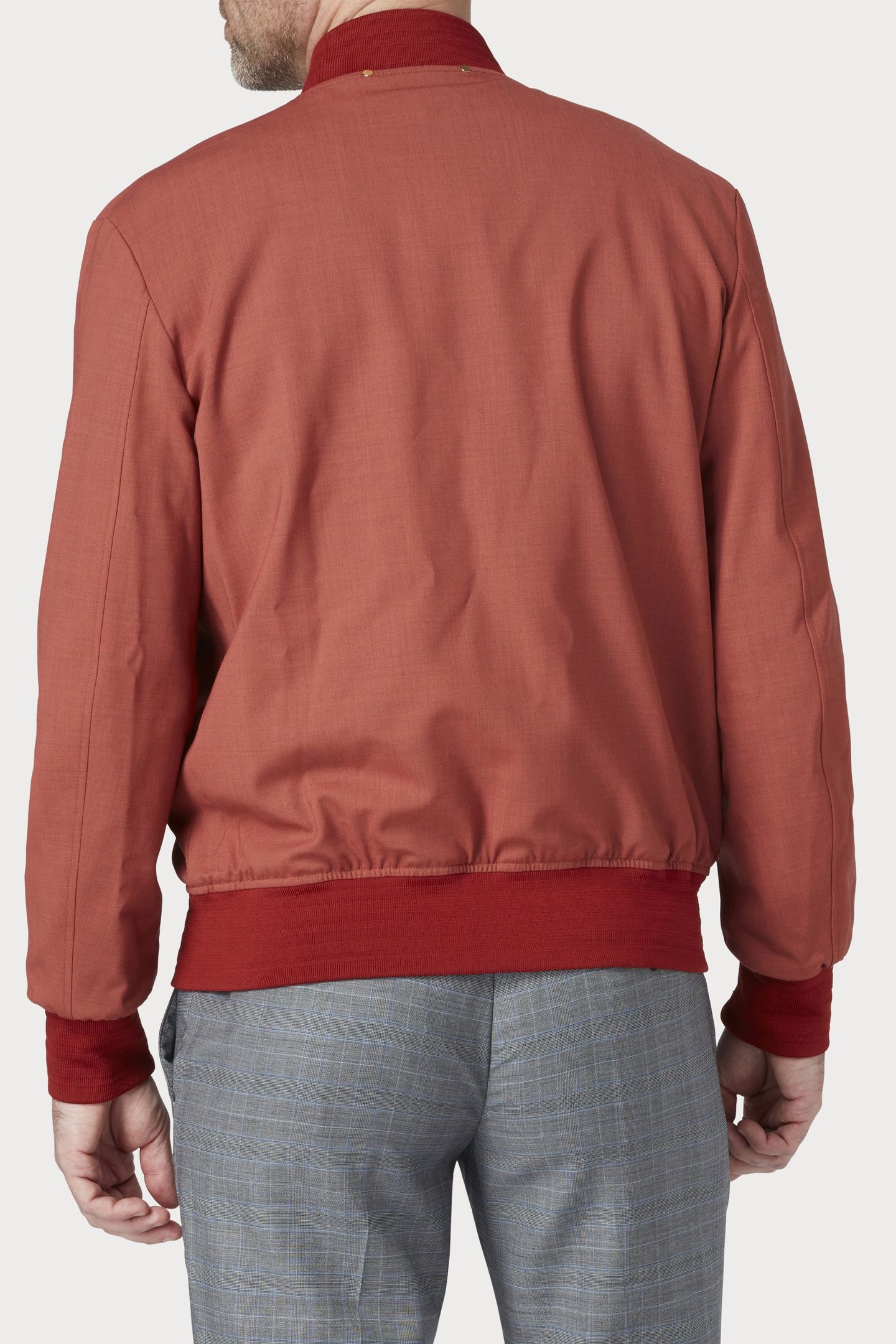 MENS REGULAR FIT BOMBER JACKET DARK ORANGE 2