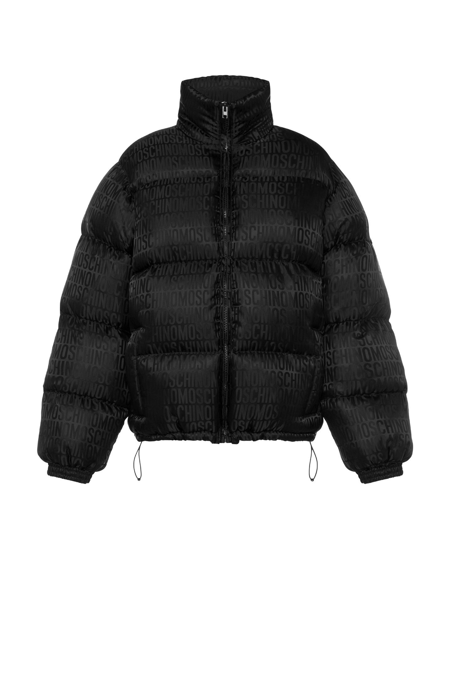 ALLOVER LOGO JACQUARD NYLON DOWN JACKET BLACK 3