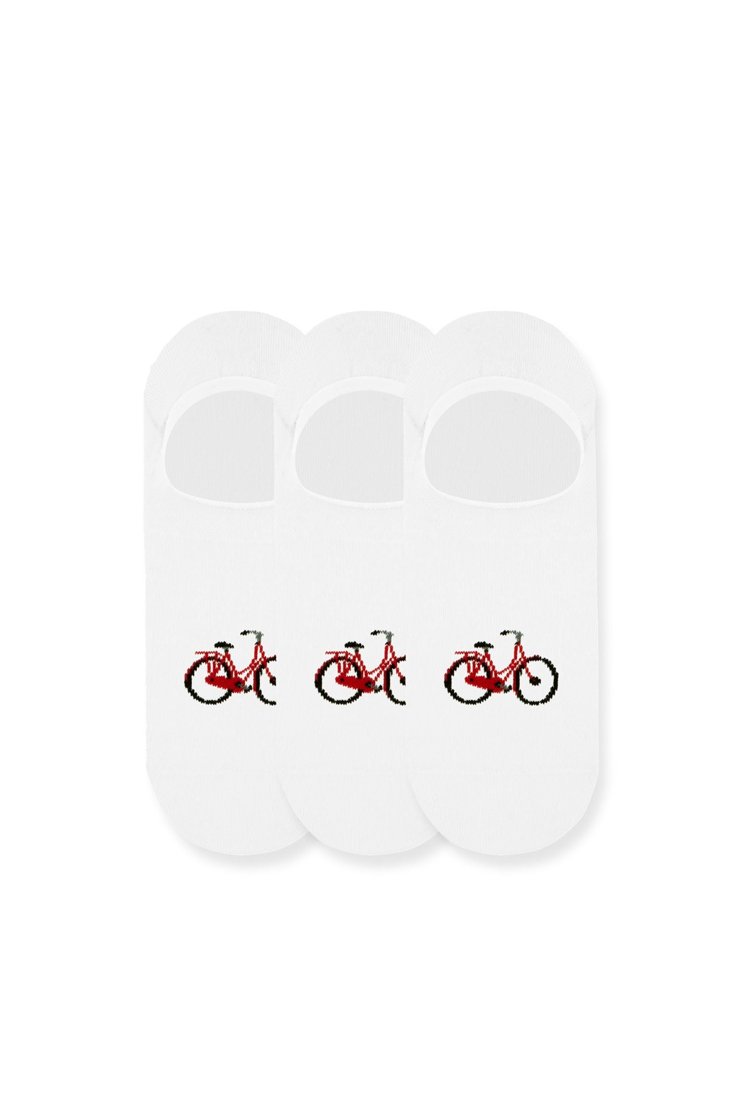 A-DAM 3-PACK CASUAL SOCKS WHITE BIKE OPTIC WHITE 1