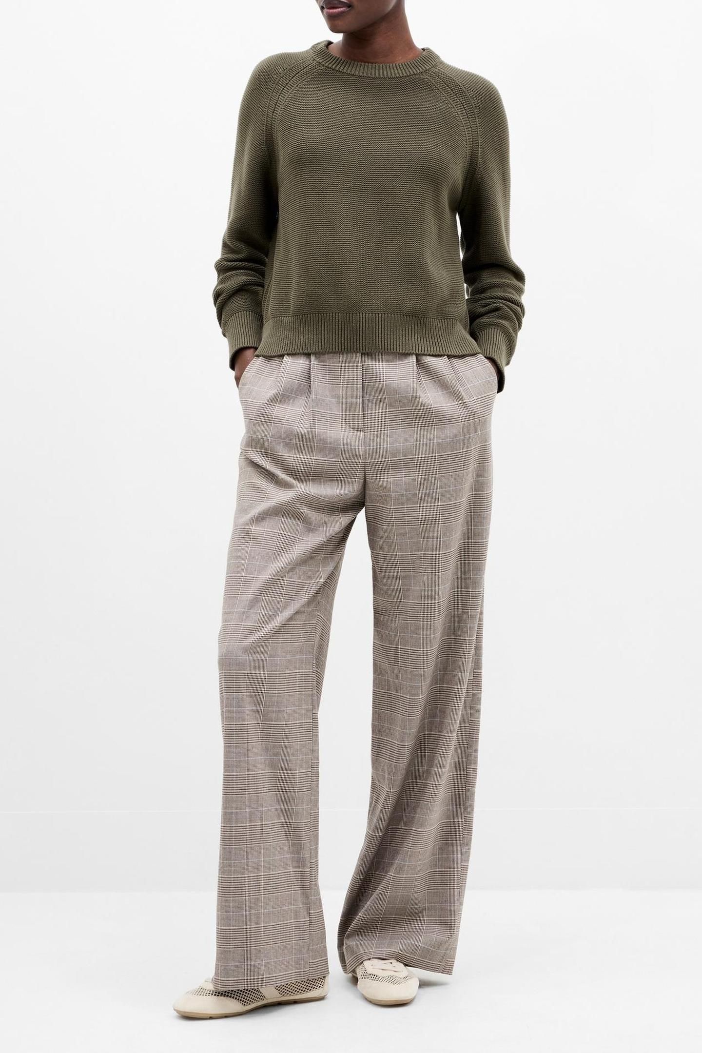 LILY MOZART CREW NK JUMPER KHAKI GREEN KHAKI GREEN 2