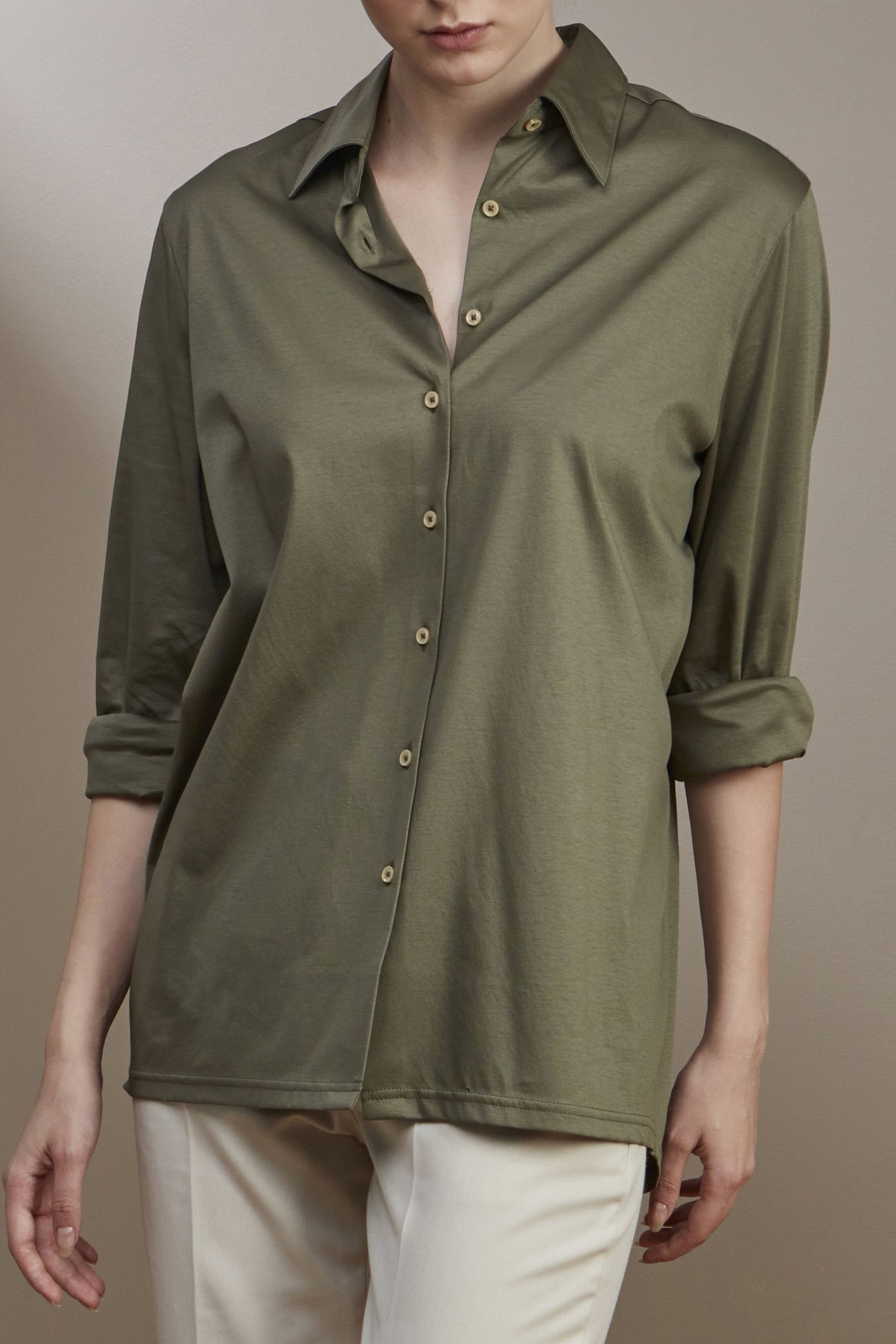 DELFINA JERSEY SHIRT GREEN 1