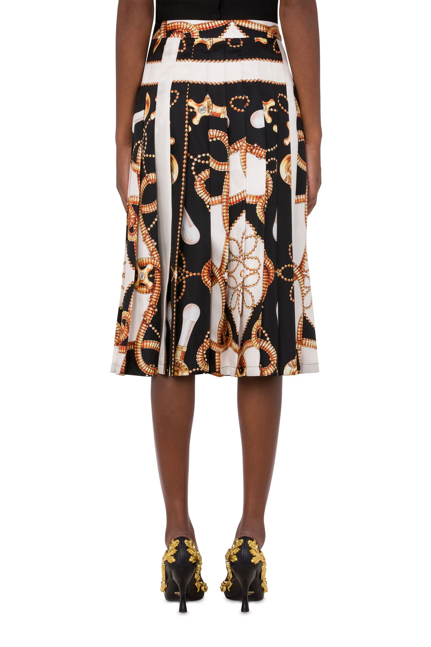 SILK SKIRT FAUCETS PRINT BLACK 2