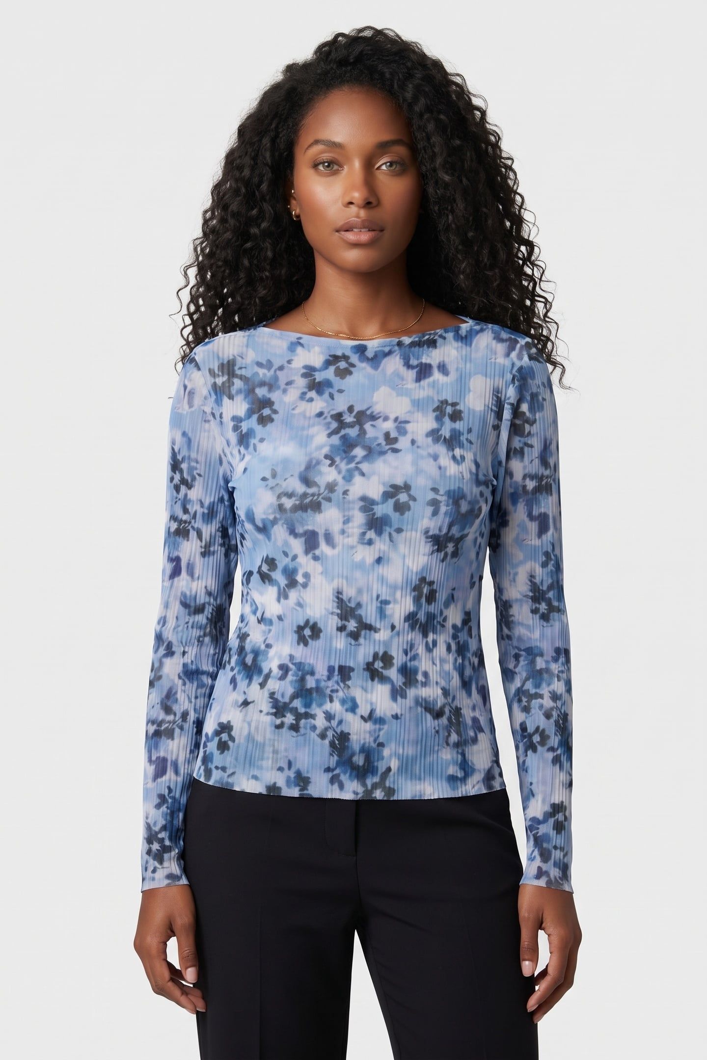 ST YVONNE MESH TOP BLUE 1
