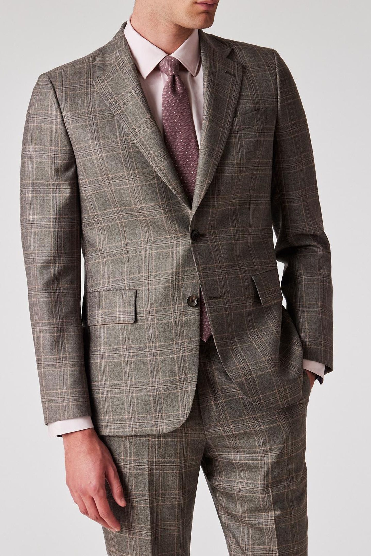 MENS TAILORED FIT 2 BUTTON SUIT CAMEL 6