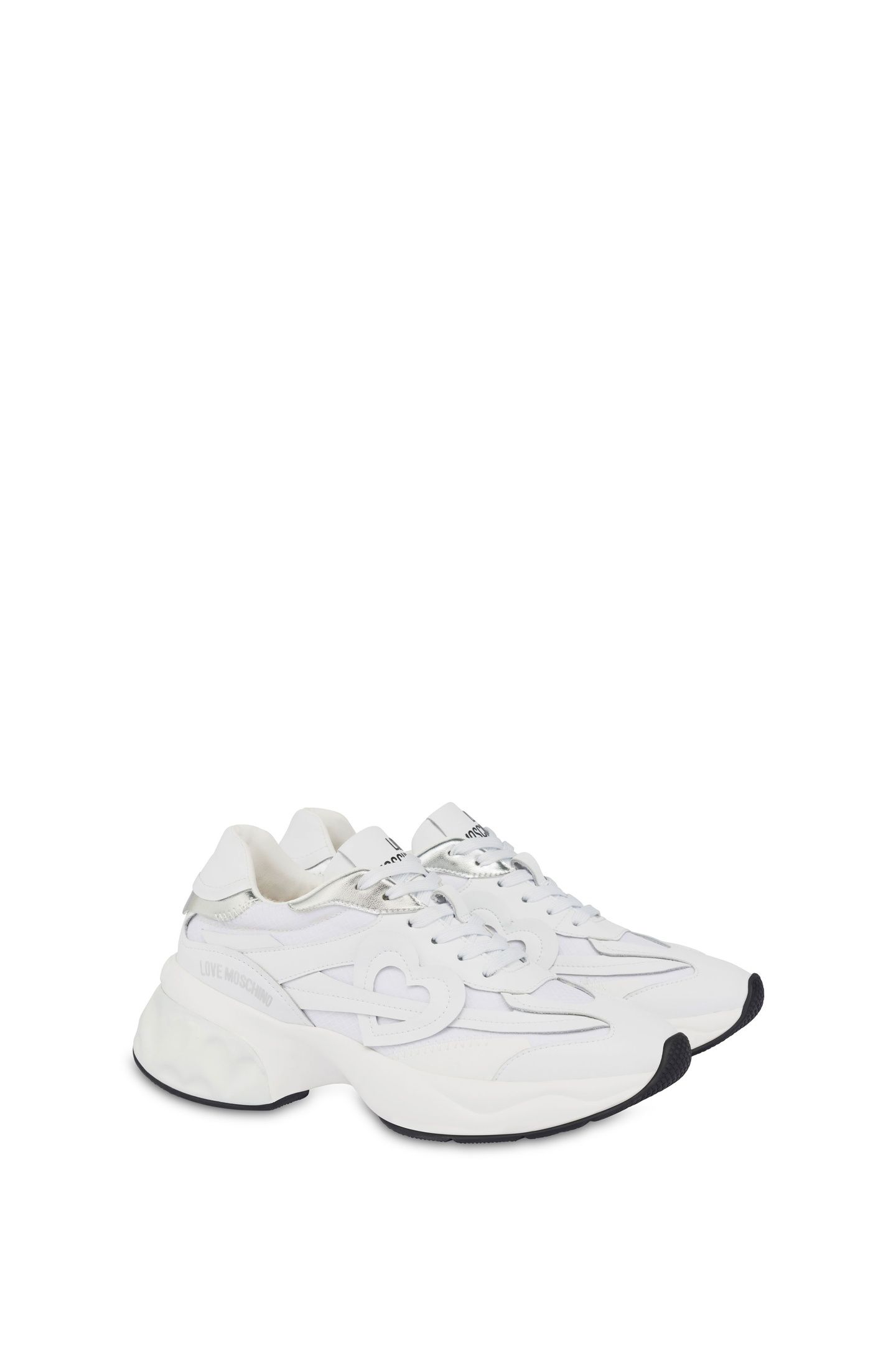 CRYSTAL LOVE CALFSKIN SNEAKERS WHITE 2
