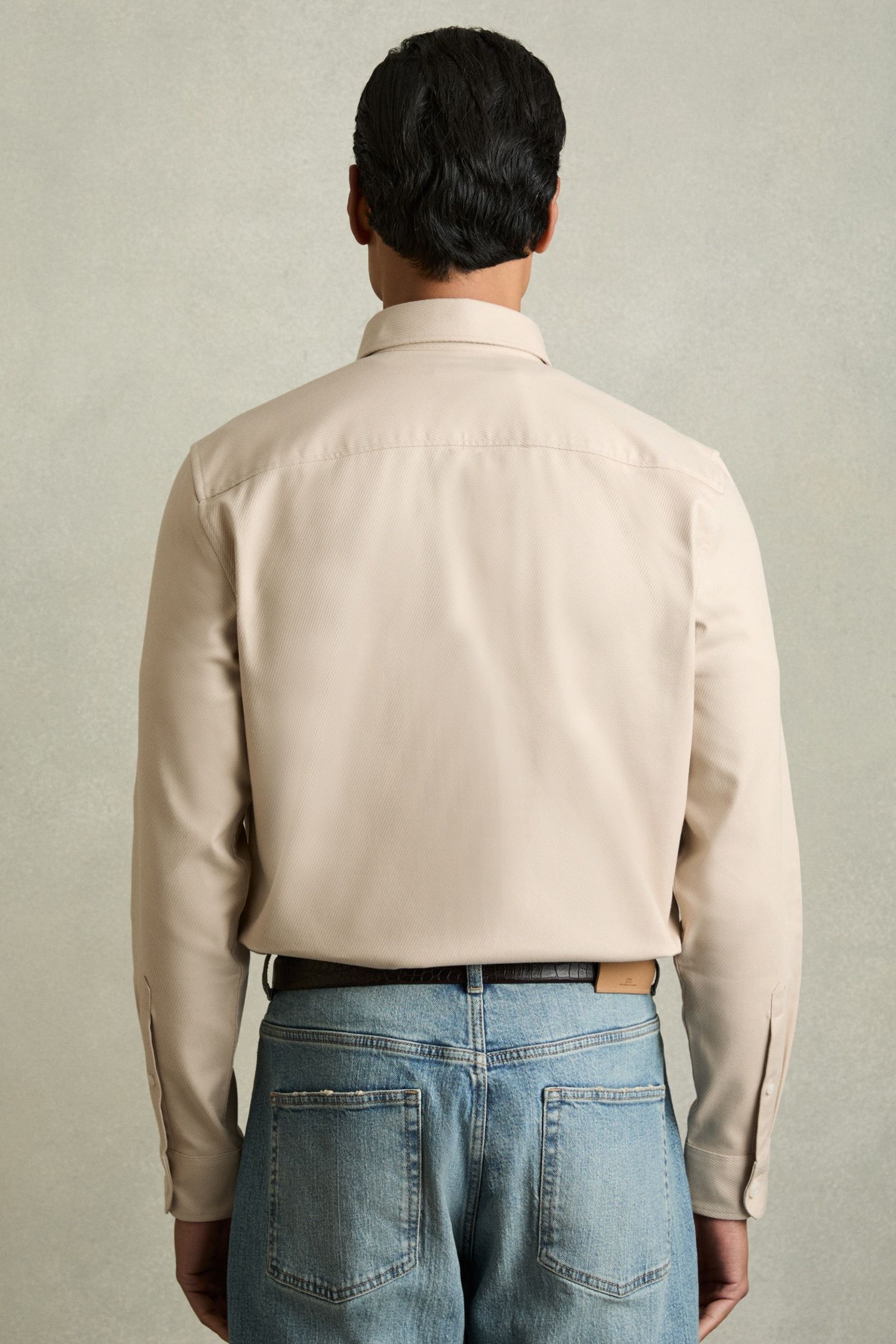 LS TWIN POCKET TEXTURED OVERSHIRT STONE 2