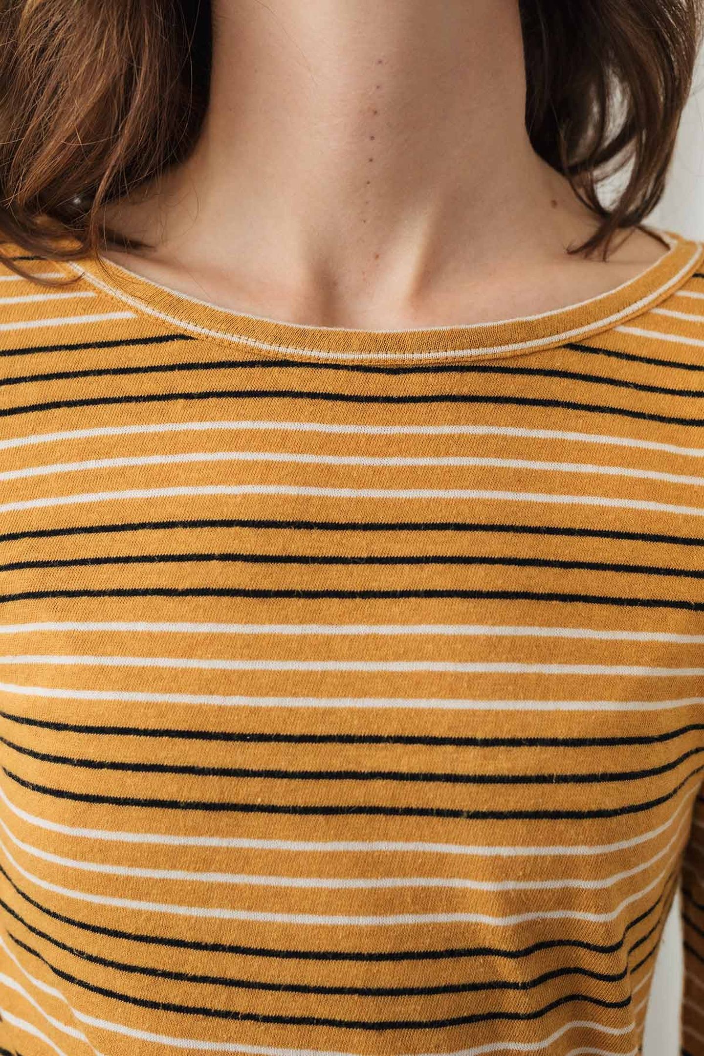 LEEVE T-SHIRT MUSTARD STRIPES 6