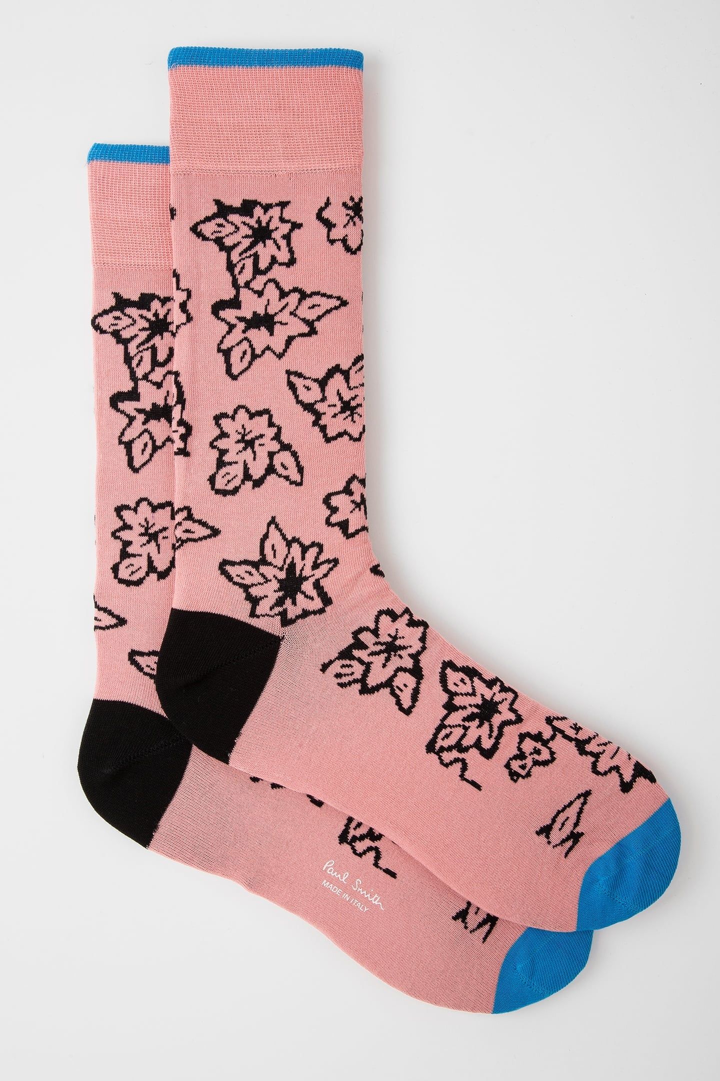 MEN SOCK YANIS FLORAL PINK 1