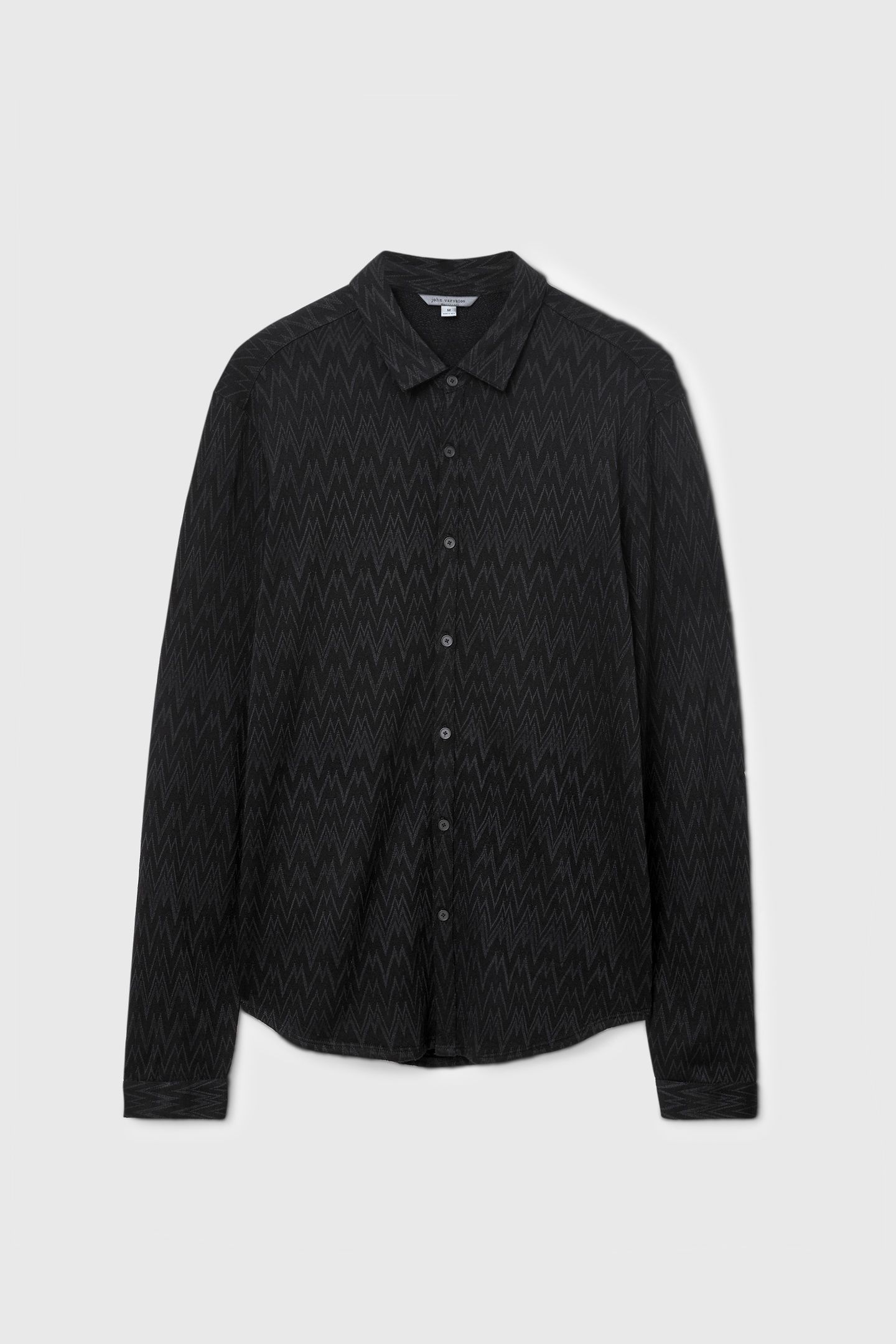 REDMOND LS HERRINGBONE JACQUARD BUTTON D BLACK 2