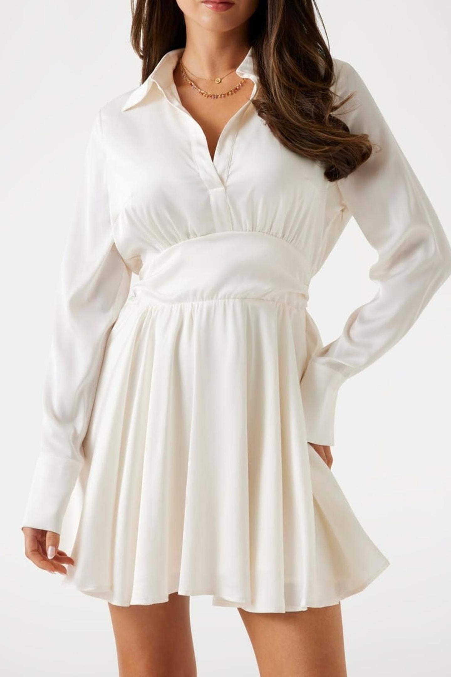 LS CONCETTA FLARE DR CREAM WHITE 1
