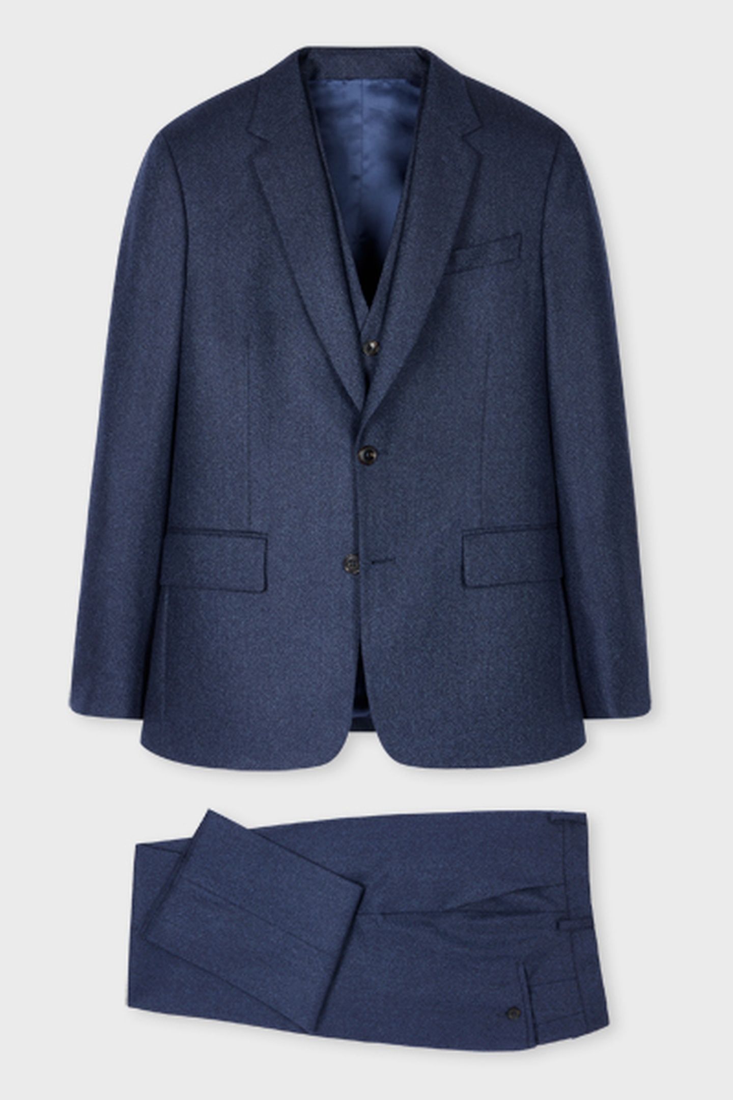 MENS TAILORED FIT 3PC 2 BUTTON SUIT NAVY 8