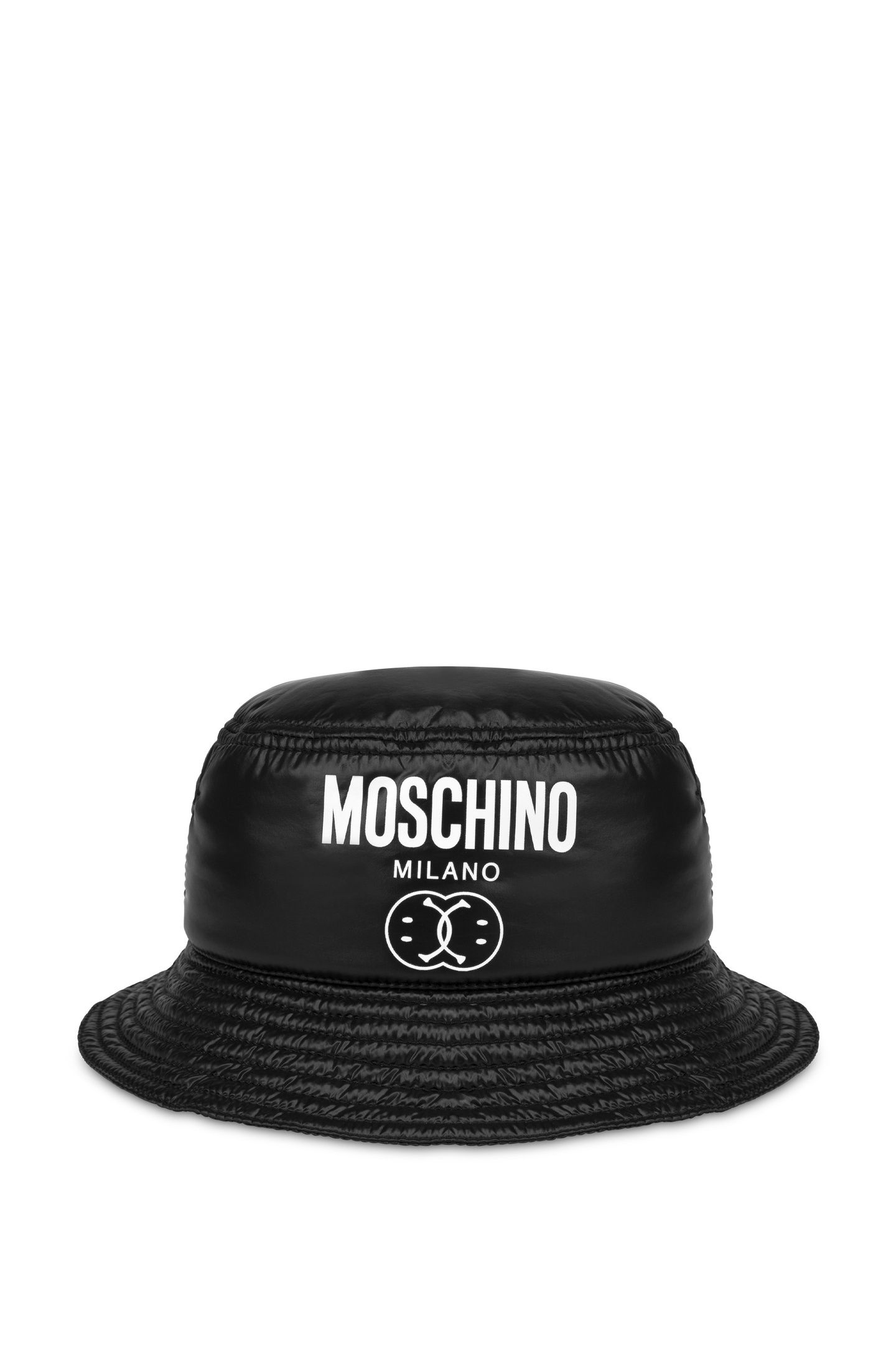 DOUBLE SMILEY® NYLON BUCKET HAT BLACK 1