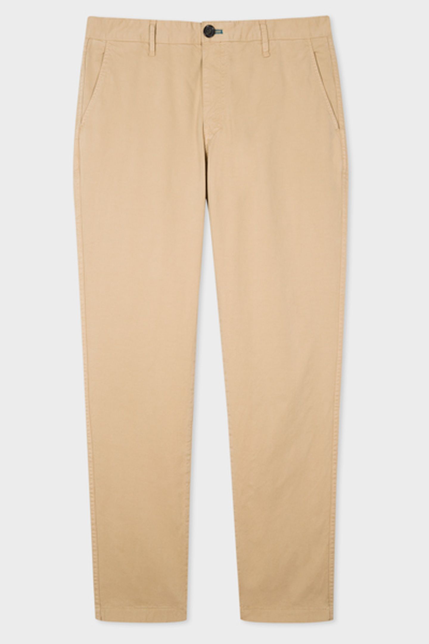 MENS SLIM FIT STITCHED CHINO LIGHT BEIGE 2