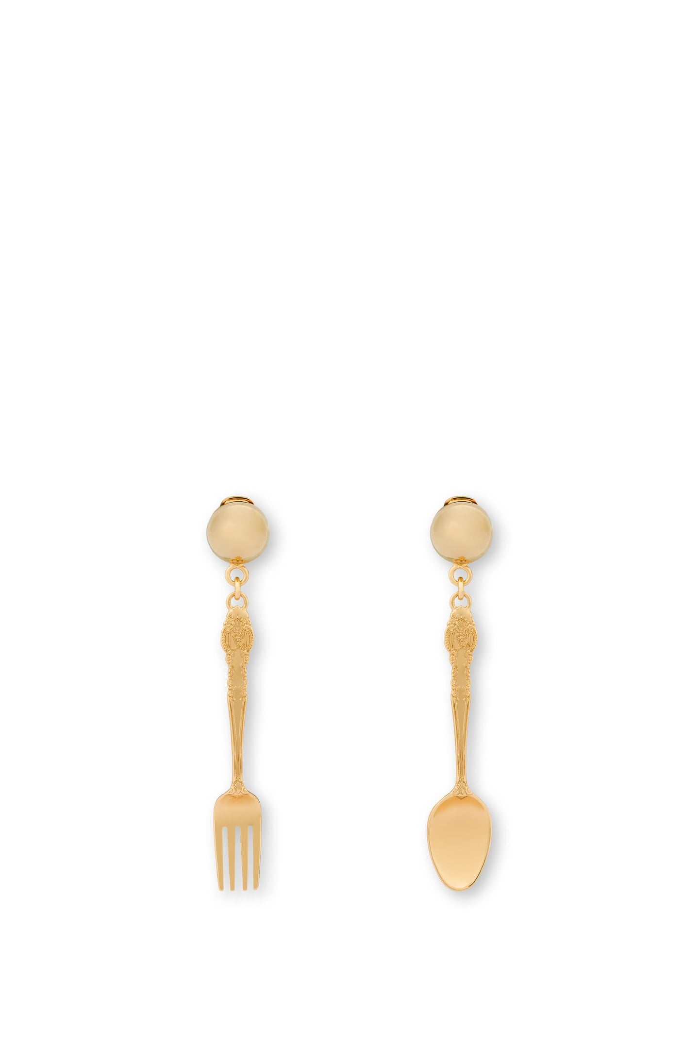CUTLERY CHARMS DROP EARRINGS GOLD 1