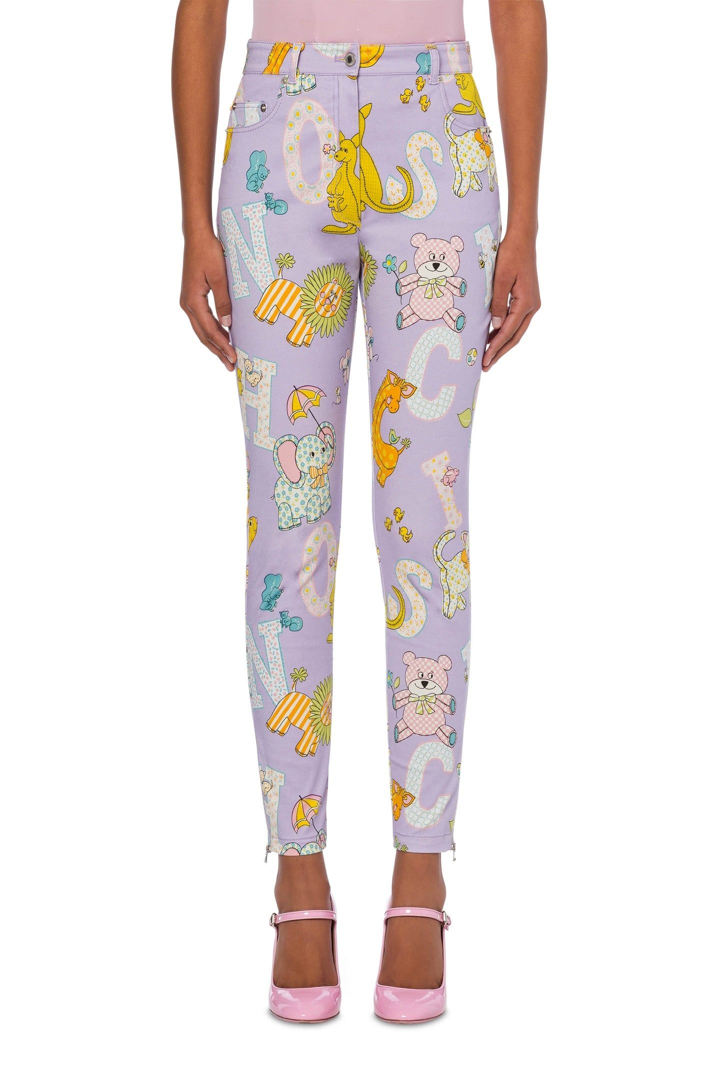 CIRCUS LOGO GABARDINE TROUSERS PURPLE 1