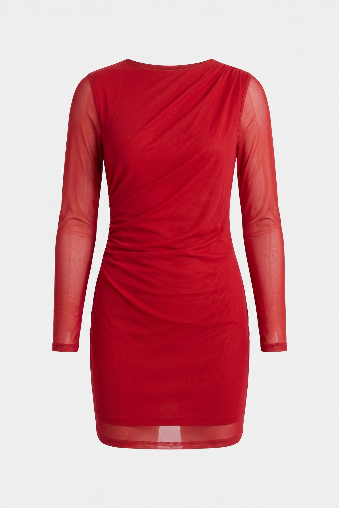 ST SILJE MESH DRESS RED 3