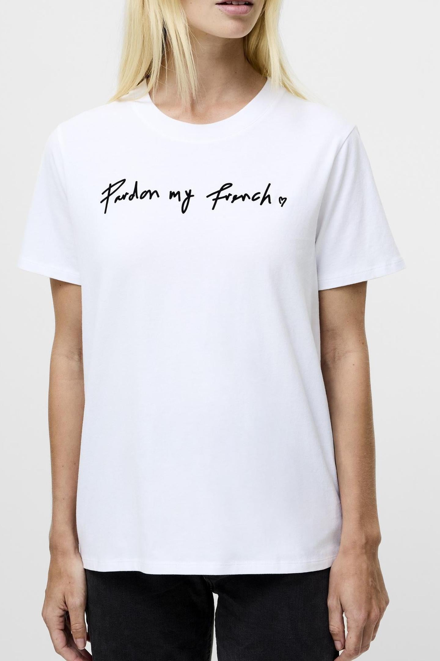PARDON MY FRENCH S/S TEE WHITE WHITE 2