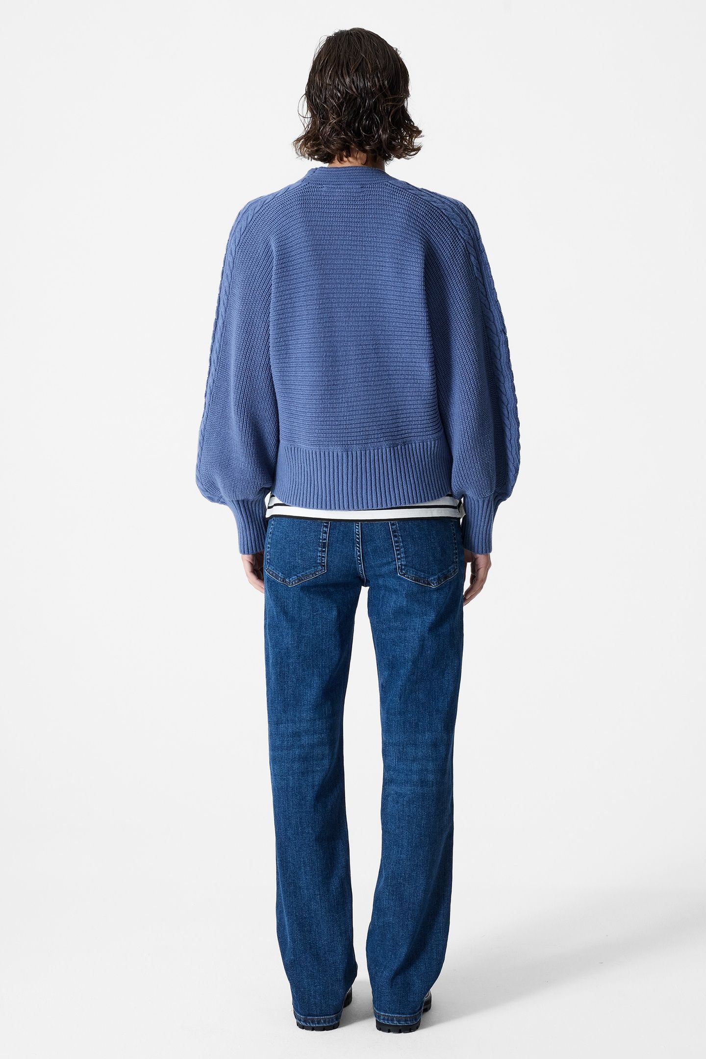 TONIA KNITS V NK CARDIGAN SLATE BLUE 3