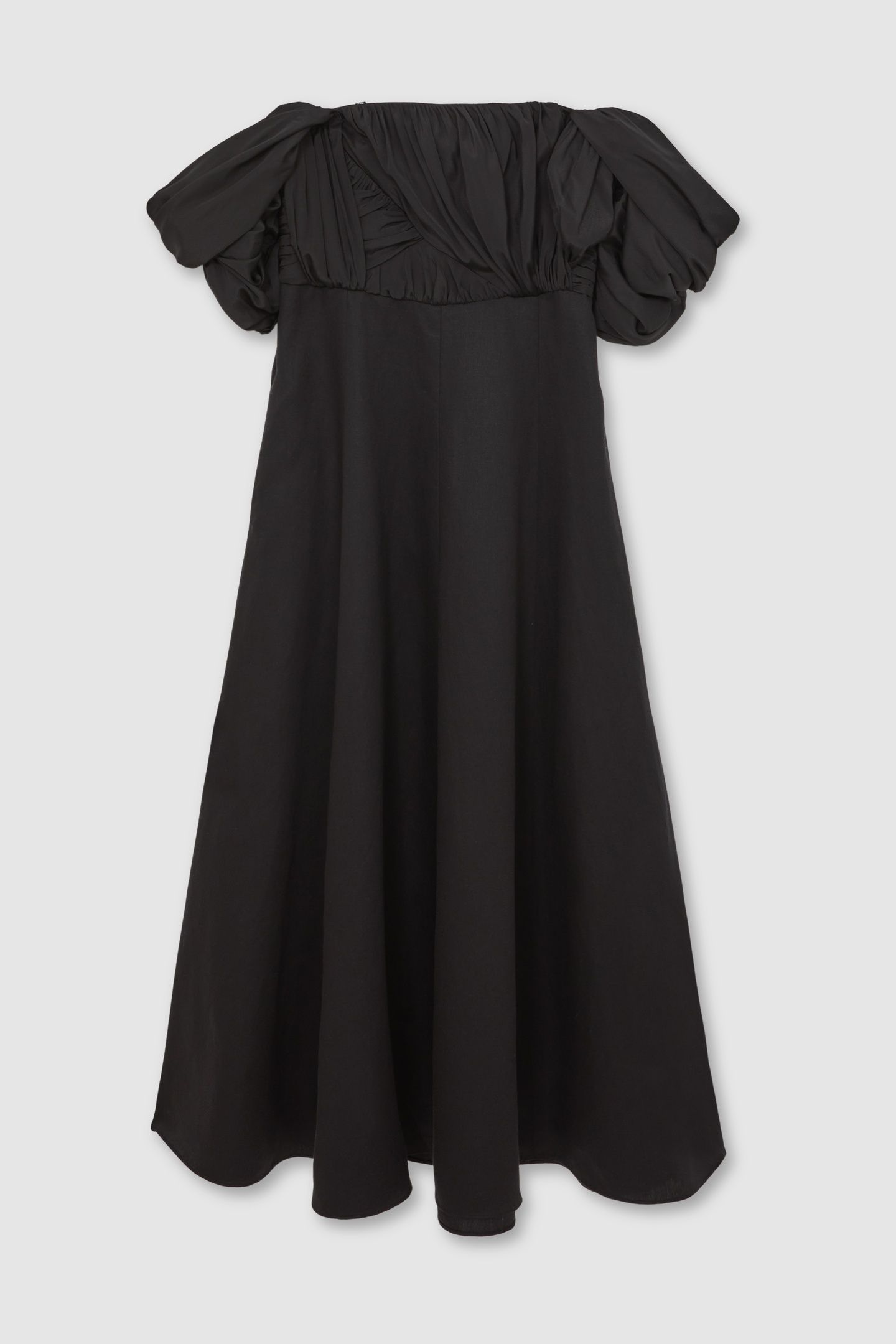 BARDOT SCULPTURAL DRESS BLACK 3