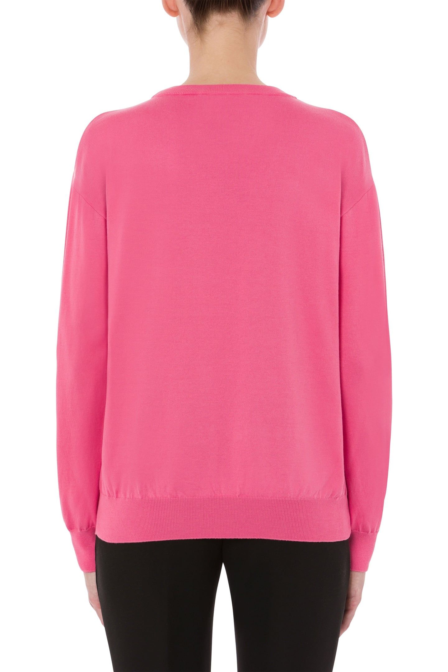 MOSCHINO TEDDY BEAR WOOL PULLOVER PINK 2