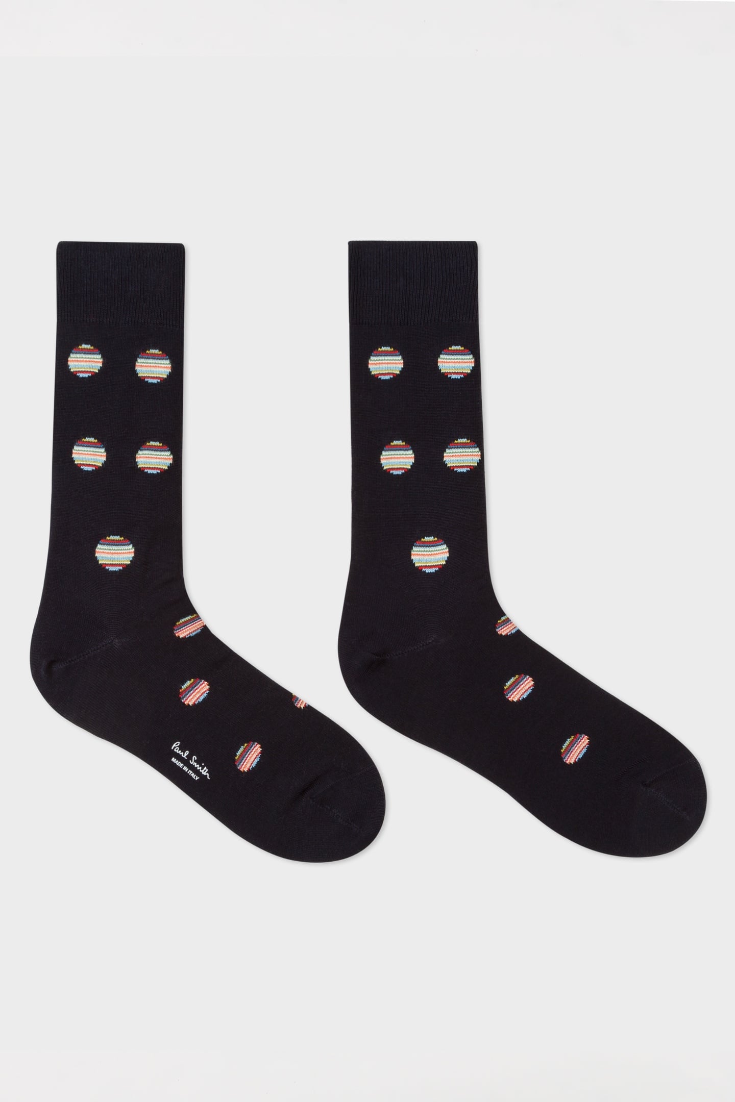 MEN SOCK MULTI POLKA BLACK 1