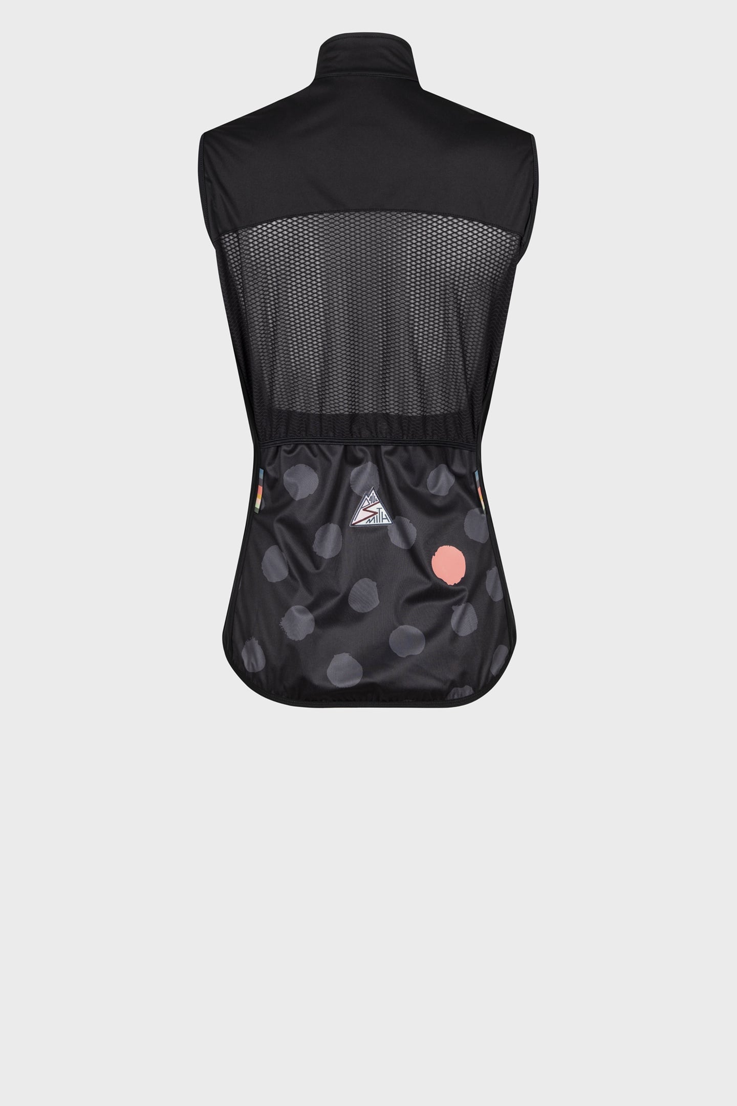 WOMENS CYCLE GILET POLKA BLACK 3