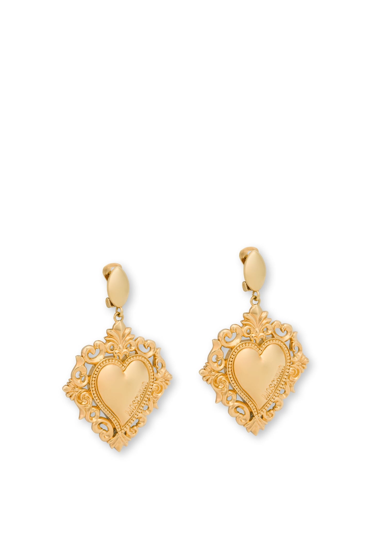 HEART PENDANT EARRINGS GOLD 2