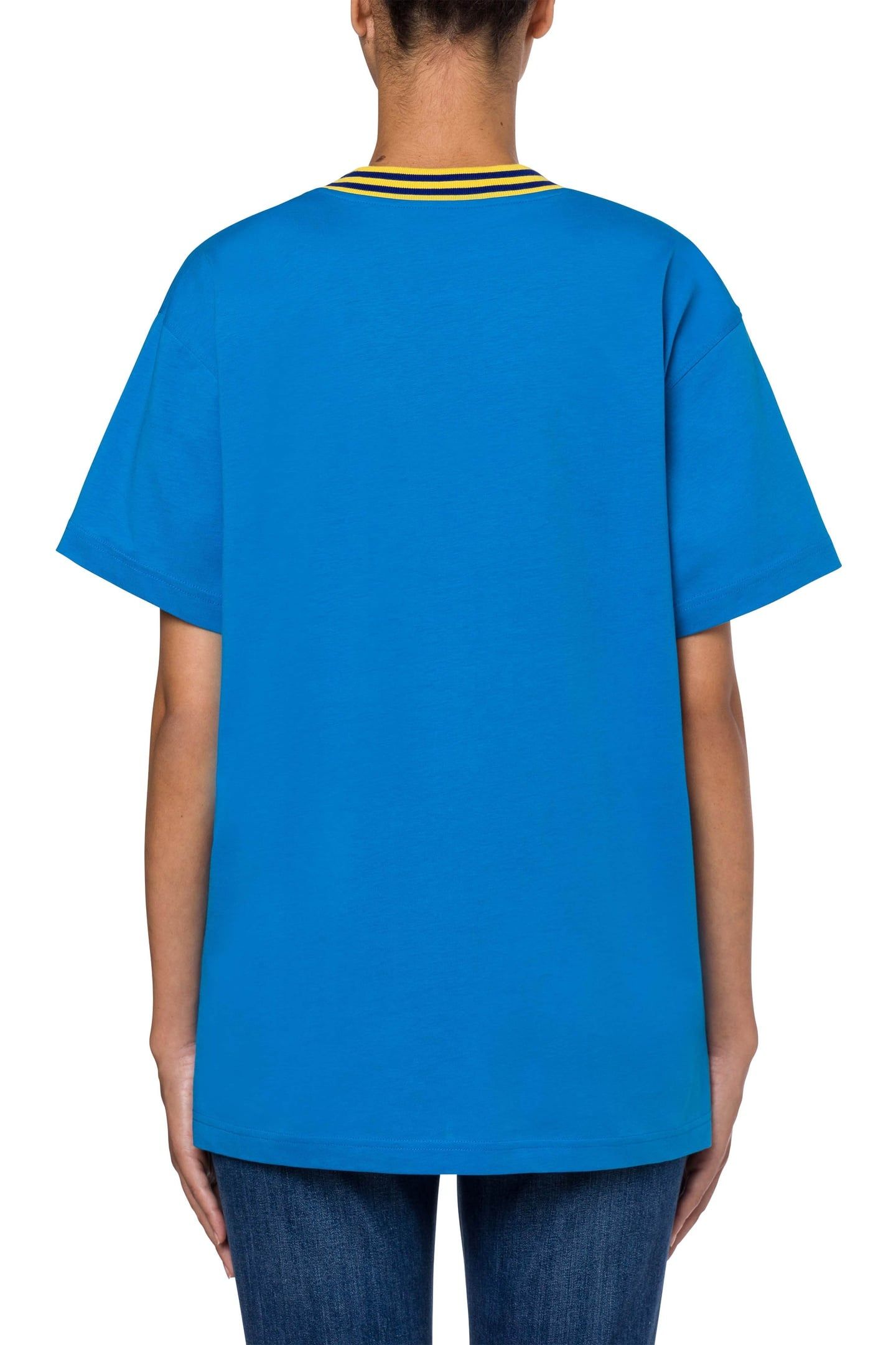 VARSITY TEDDY BEAR ORGANIC JERSEY T-SHIRT BLUE 2