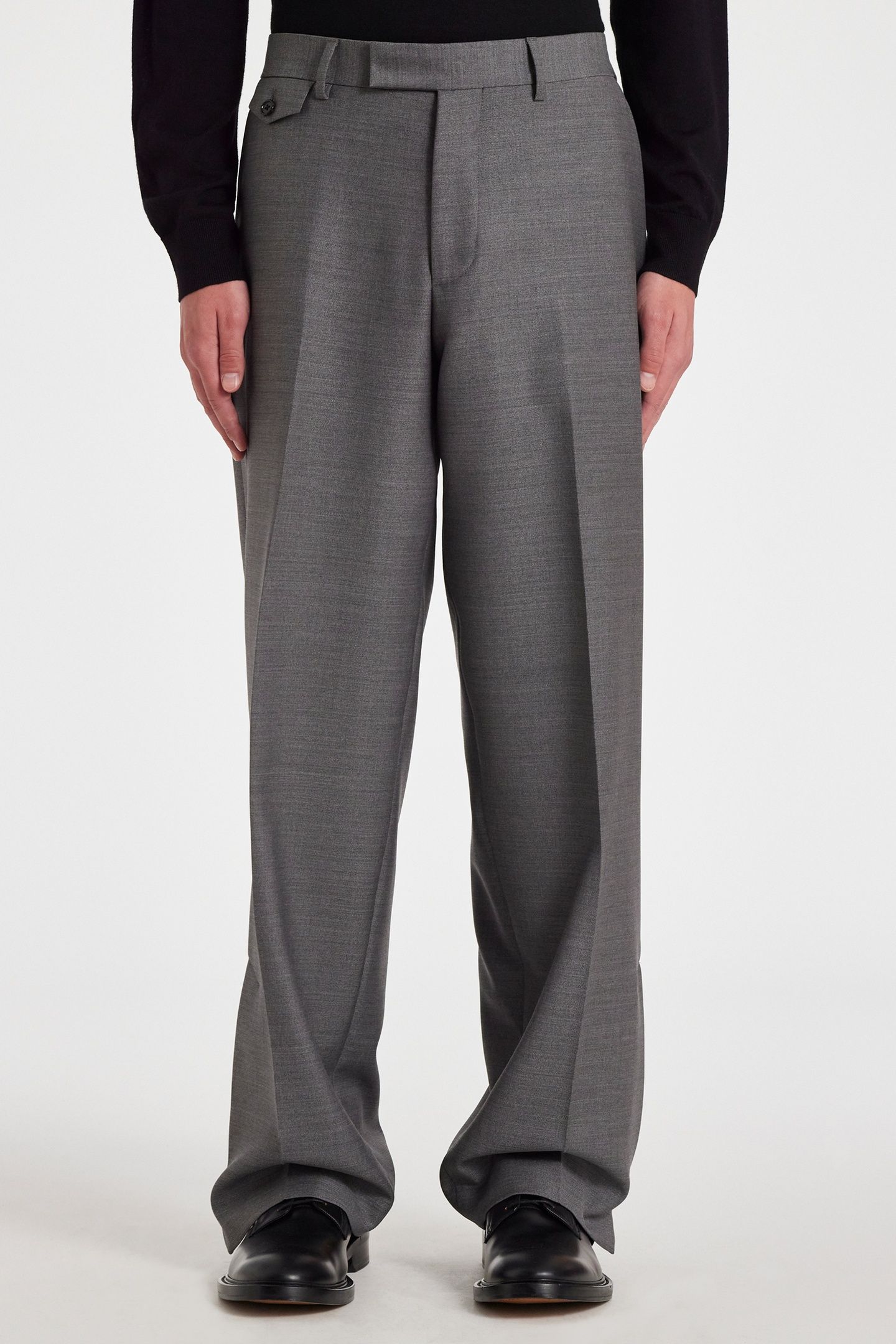 MENS SLIM FIT TROUSER GREY MELANGE 1