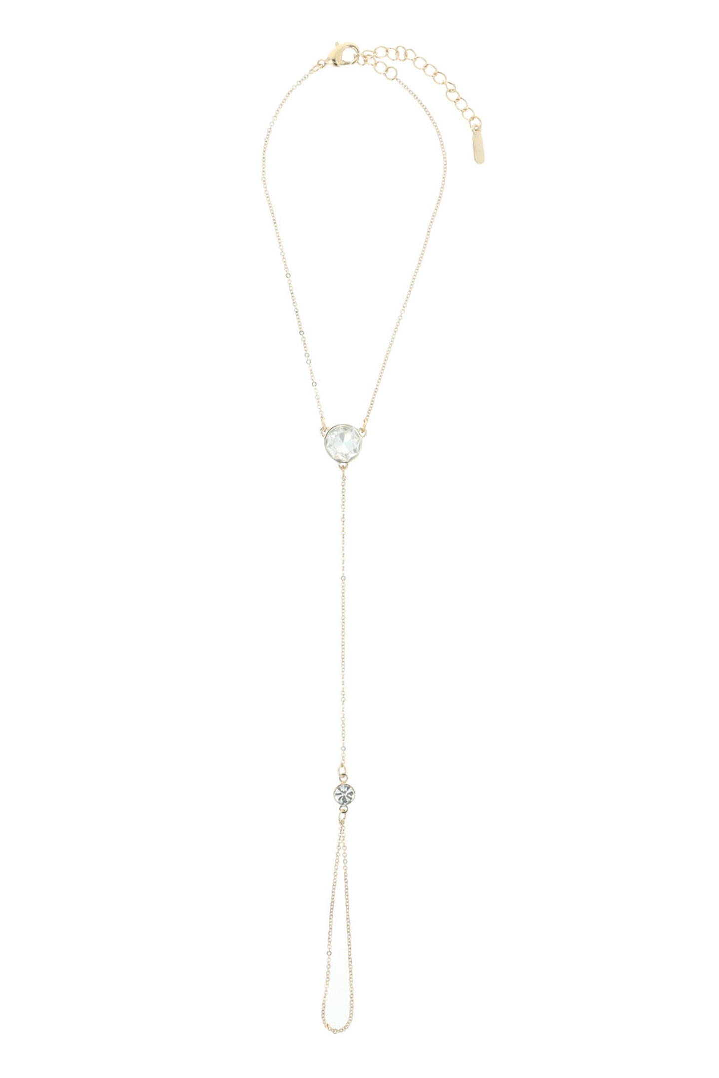 GOLDEN ANKLE CHAIN WITH CRYSTALS CRYSTAL 2