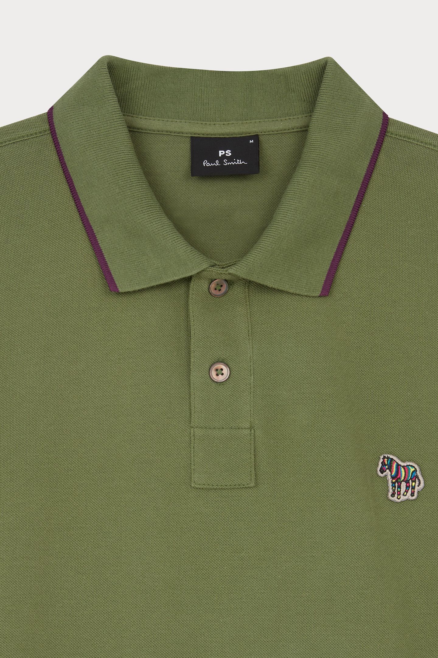 MENS SLIM POLO SS ZEB BADGE LT GREYISH GREEN 8