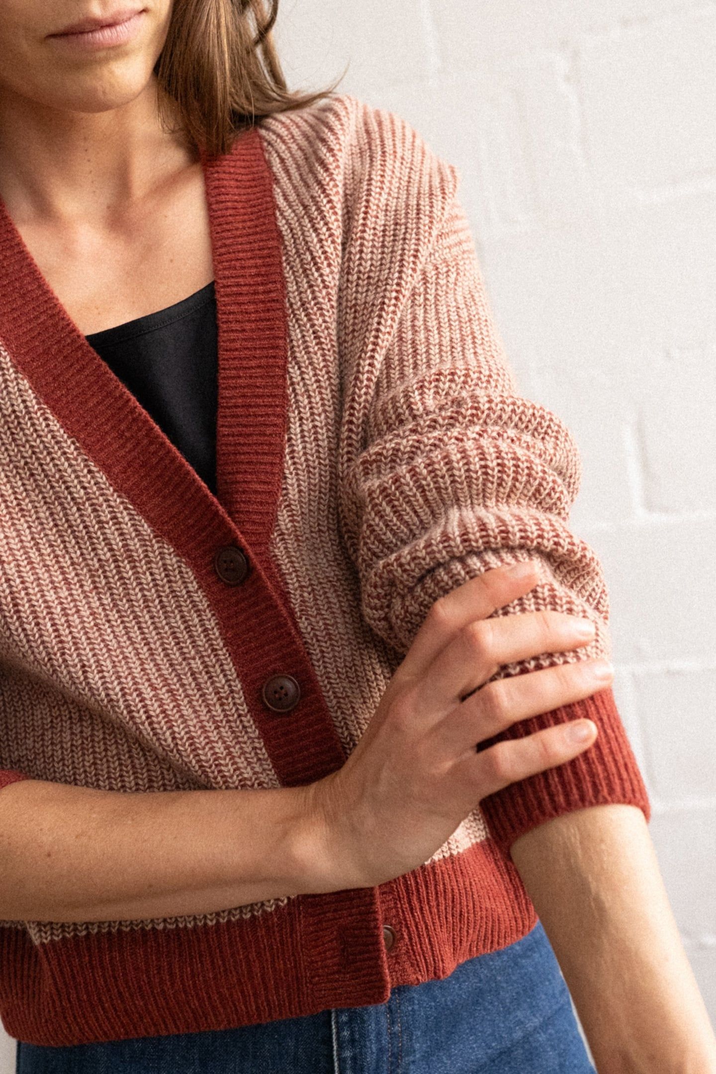 FILICUDI KNIT BICOLOUR SMOKE RED 4