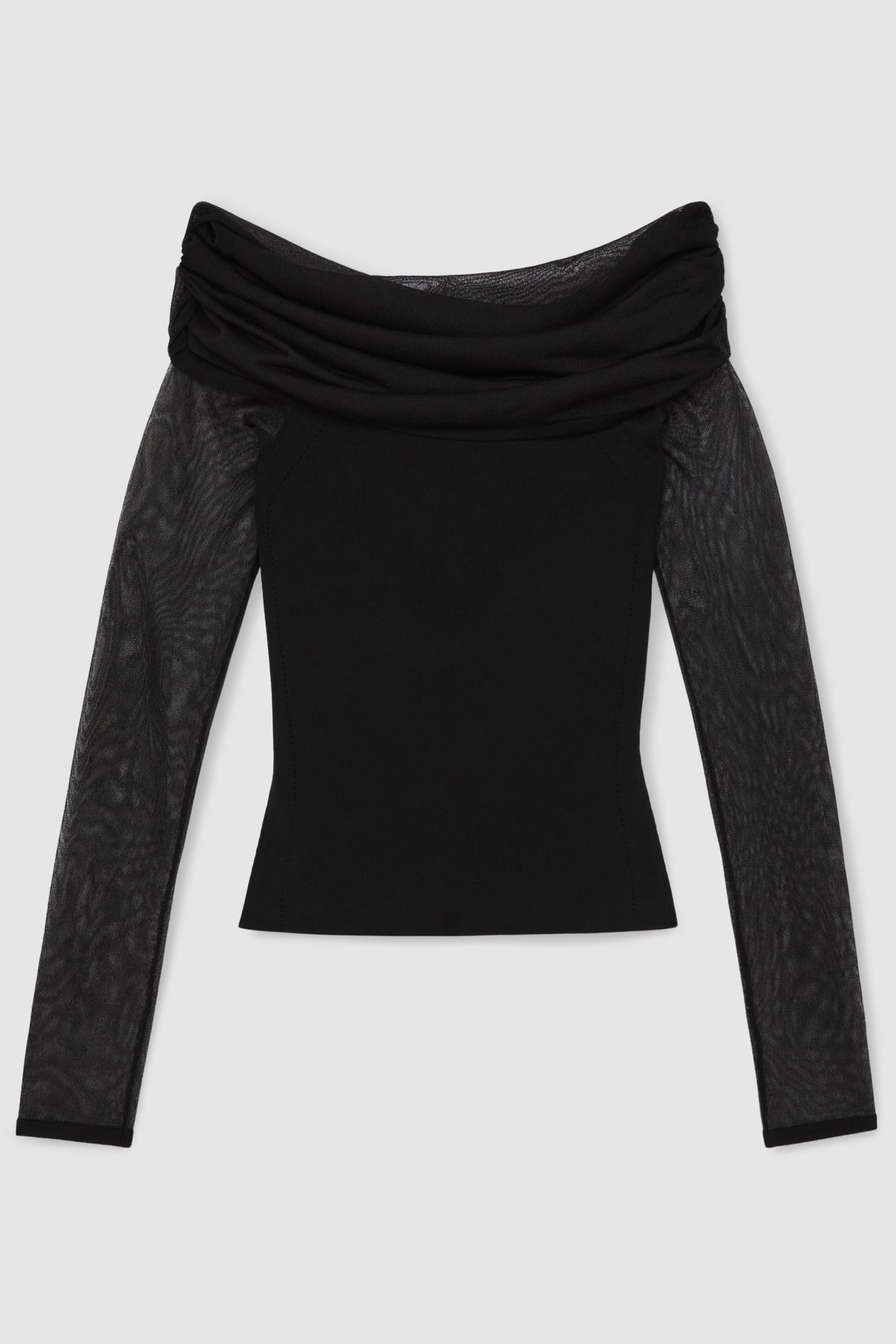 MESH BARDOT TOP BLACK 3