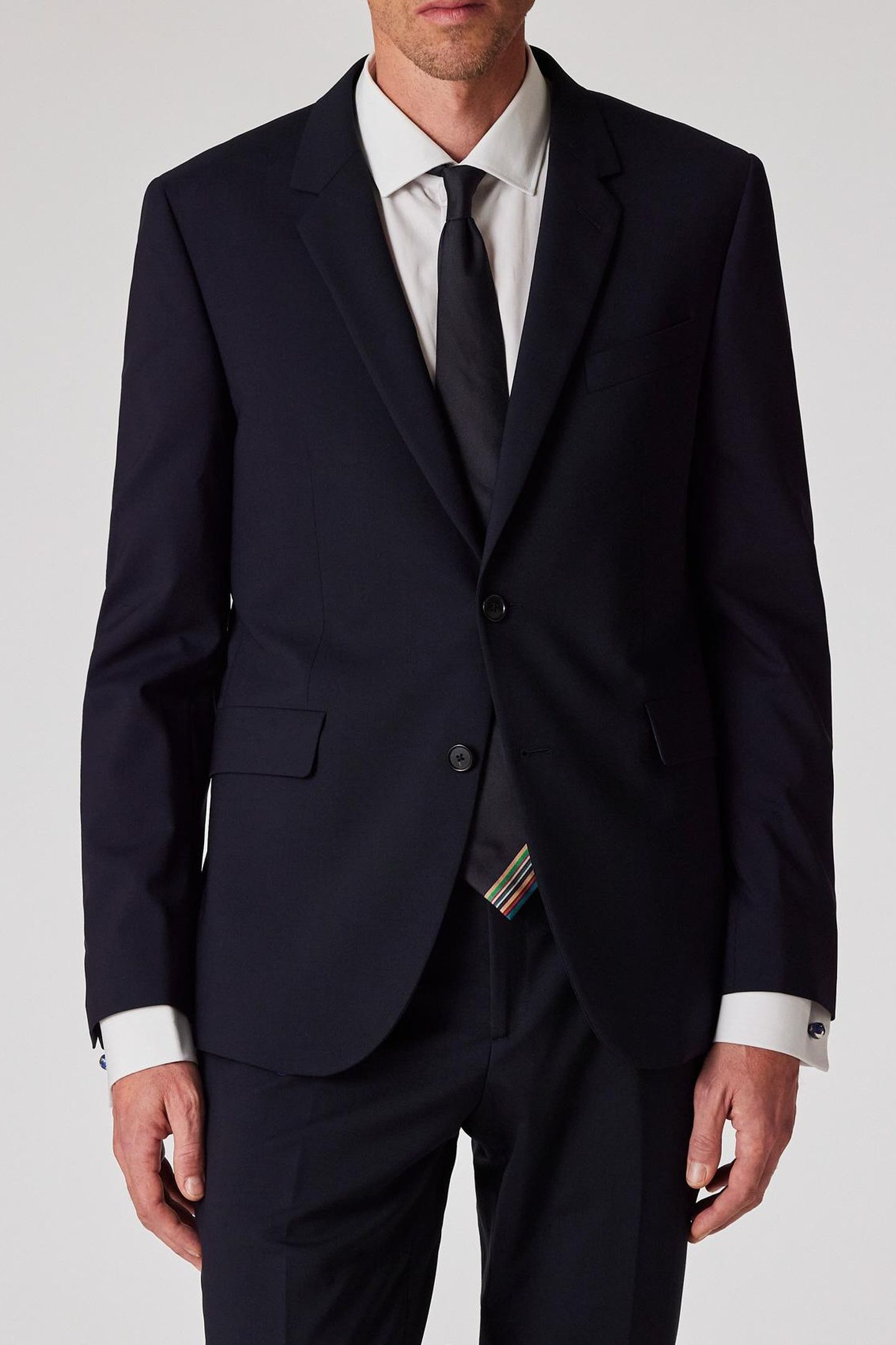 MENS SLIM FIT 2 BUTTON SUIT VERY DARK NAVY 2