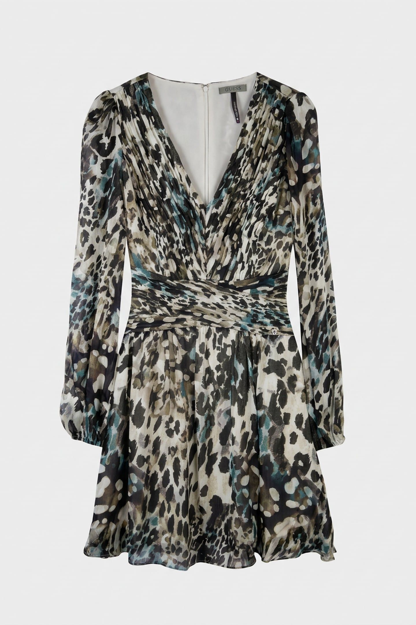 LS ROMINA PLEAT FLAR AQUARELLE LEOPARD PR 3