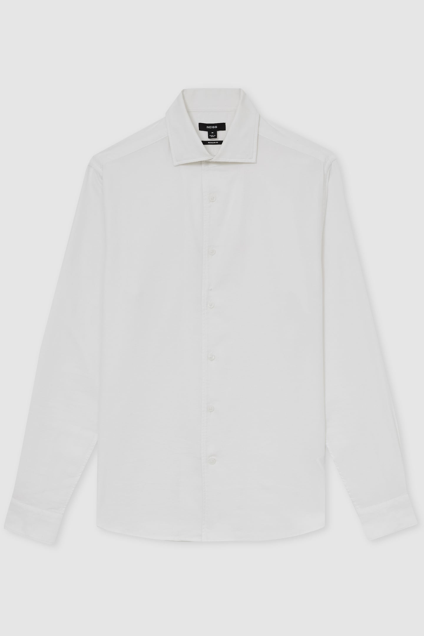 LS GARMENT DYE PIQUE SHIRT WHITE 4