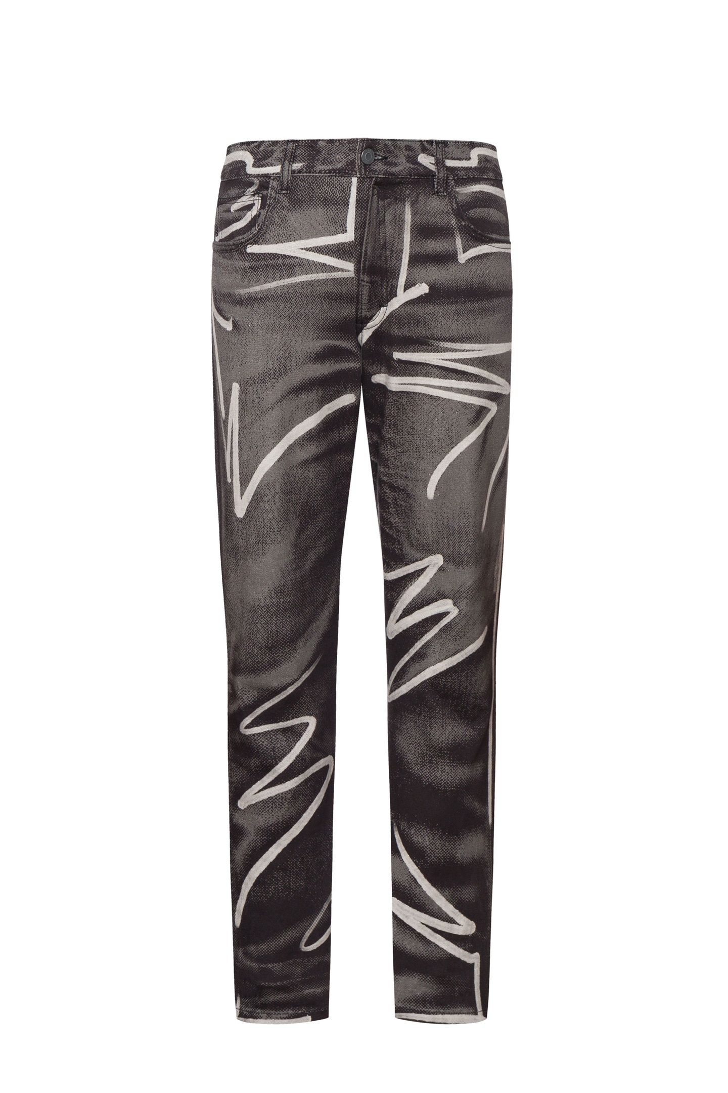 SHADOWS & SQUIGGLES COTTON BULL TROUSERS GREY 2