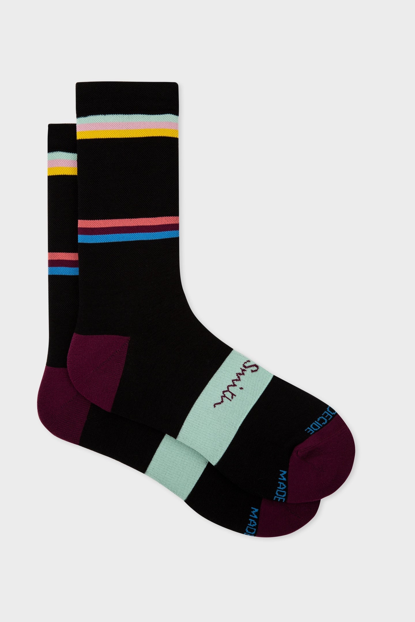 MEN SOCK CYCLE STRIPE BLACK 1