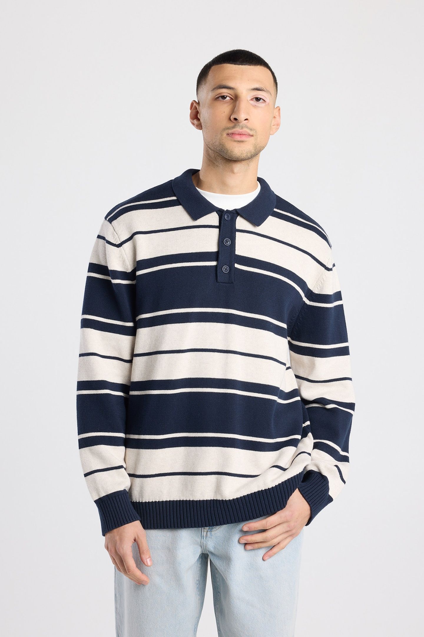 KELVIN POLO NAVY/WHITE 1