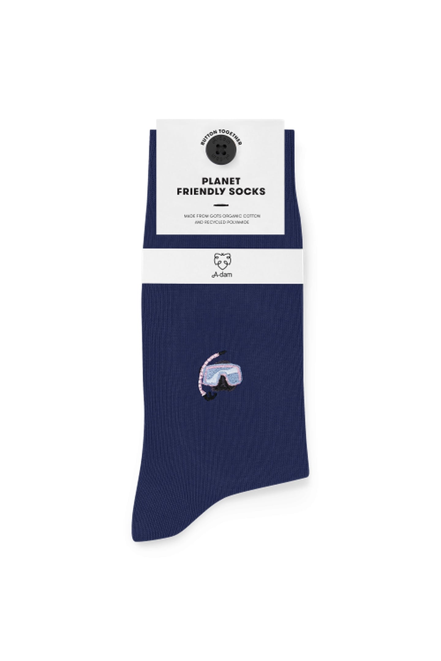 A-DAM 3-PACK CASUAL SOCKS BLUE SNORKEL BLUE 3