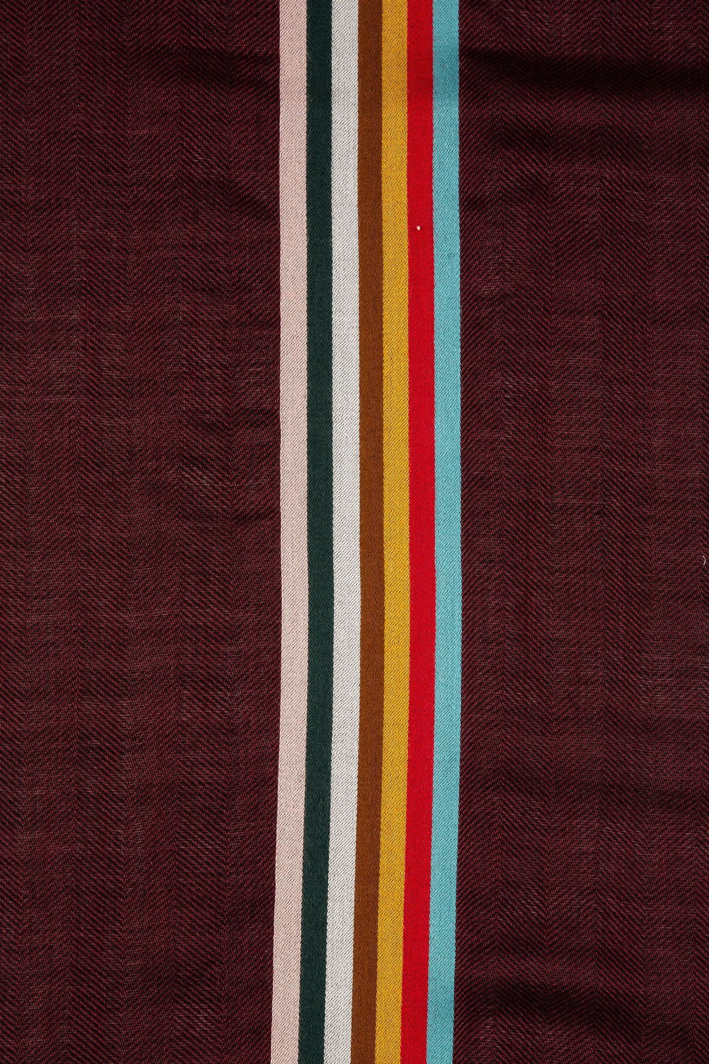 MEN SCARF CENTRAL MSTRP BURGUNDY/ BORDE 3