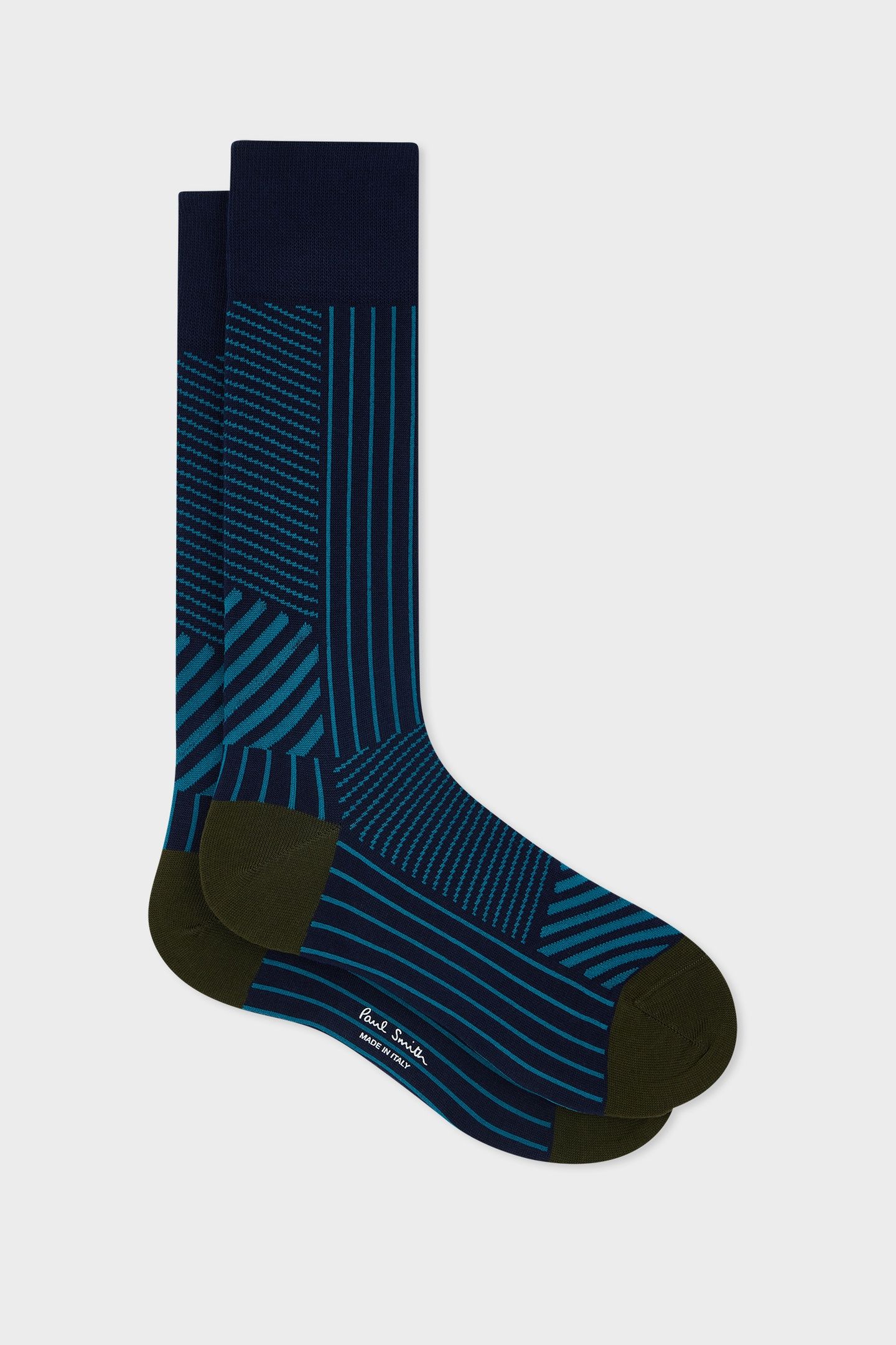 MEN SOCK GORDON STRIPE AW24 NAVY 2