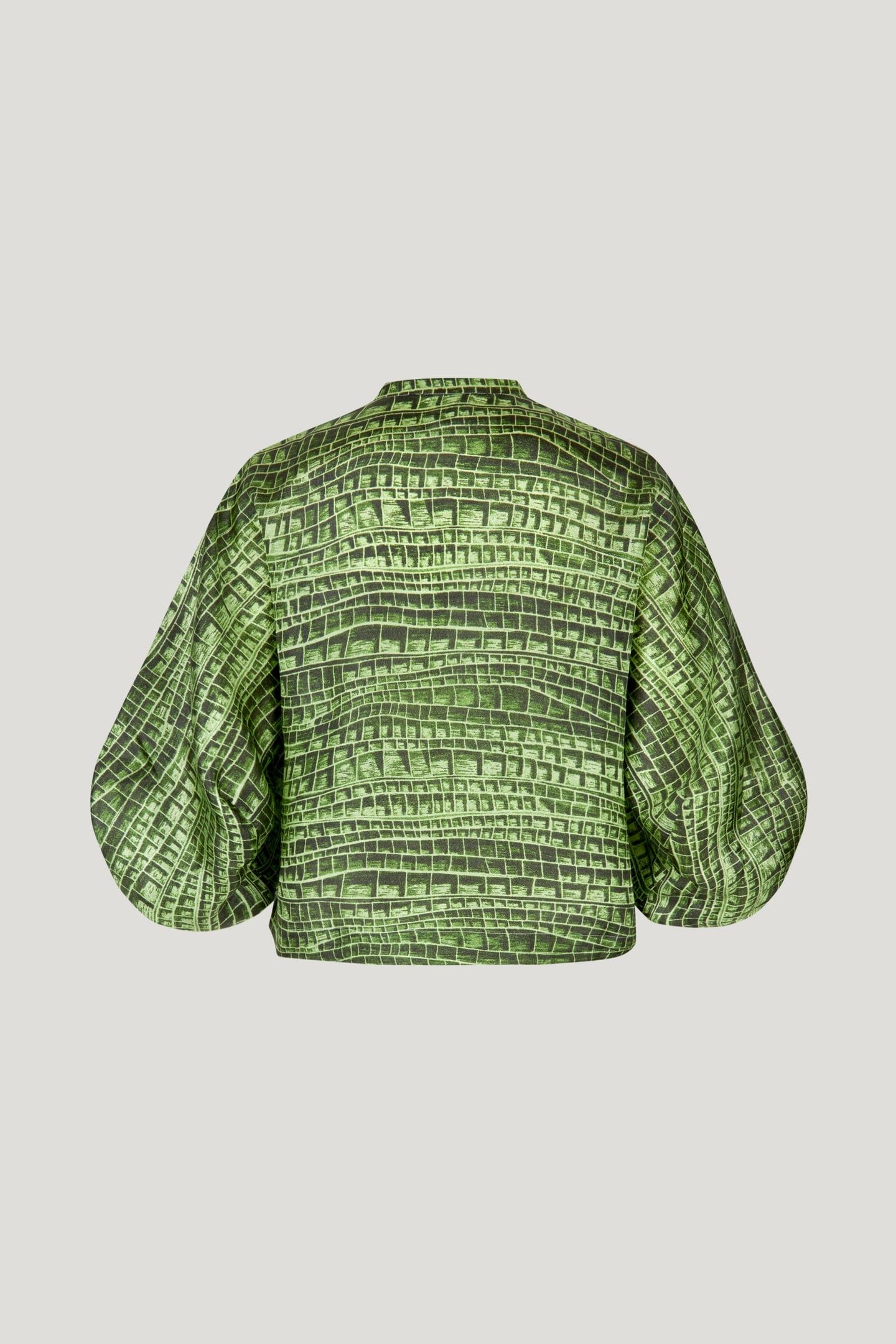 MARTHA BLOUSE GREEN REPTILE 4